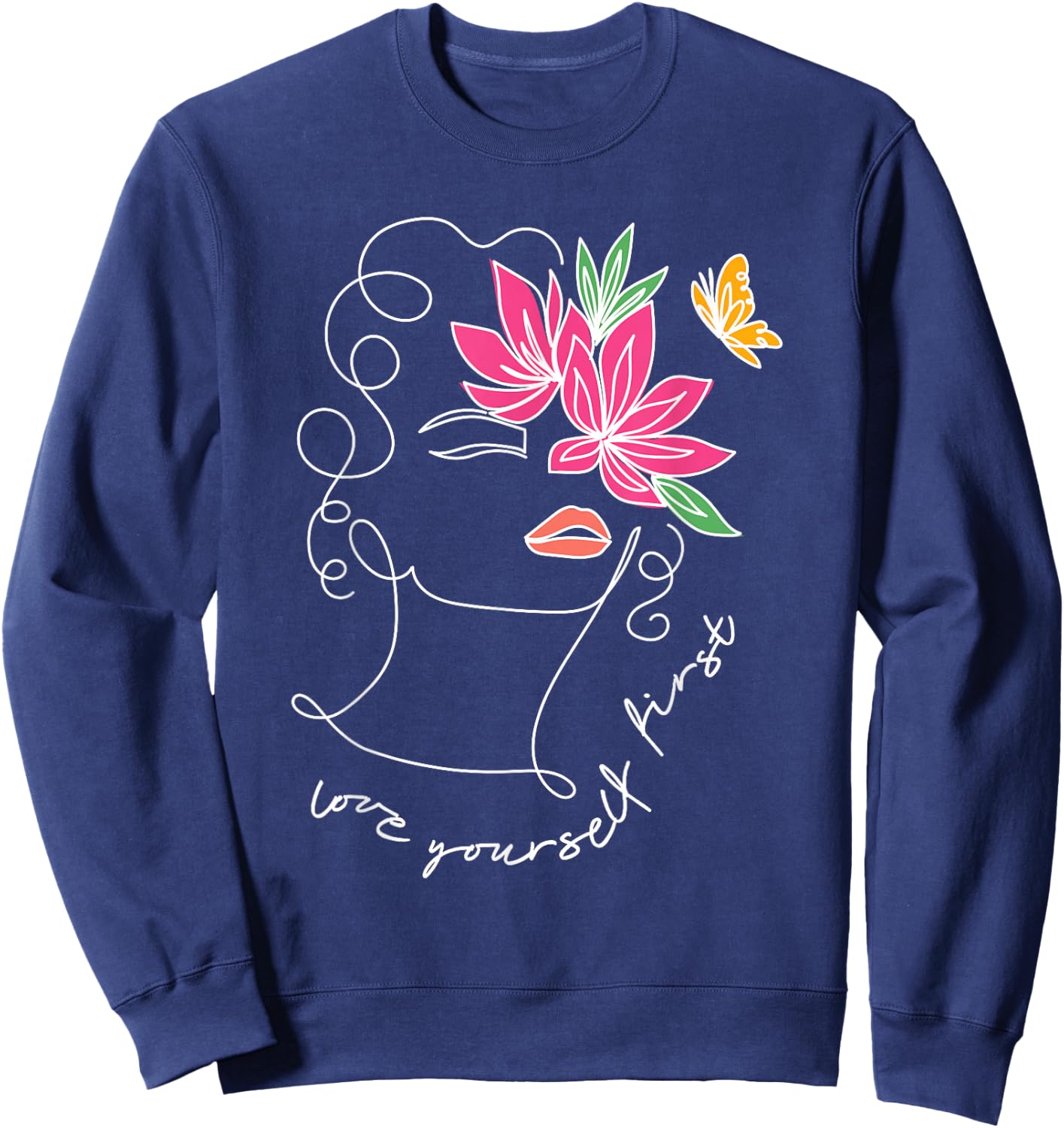 Self-Care Self-Love Mental Health Is Important Sweatshirt - Sweatshirt | Navy