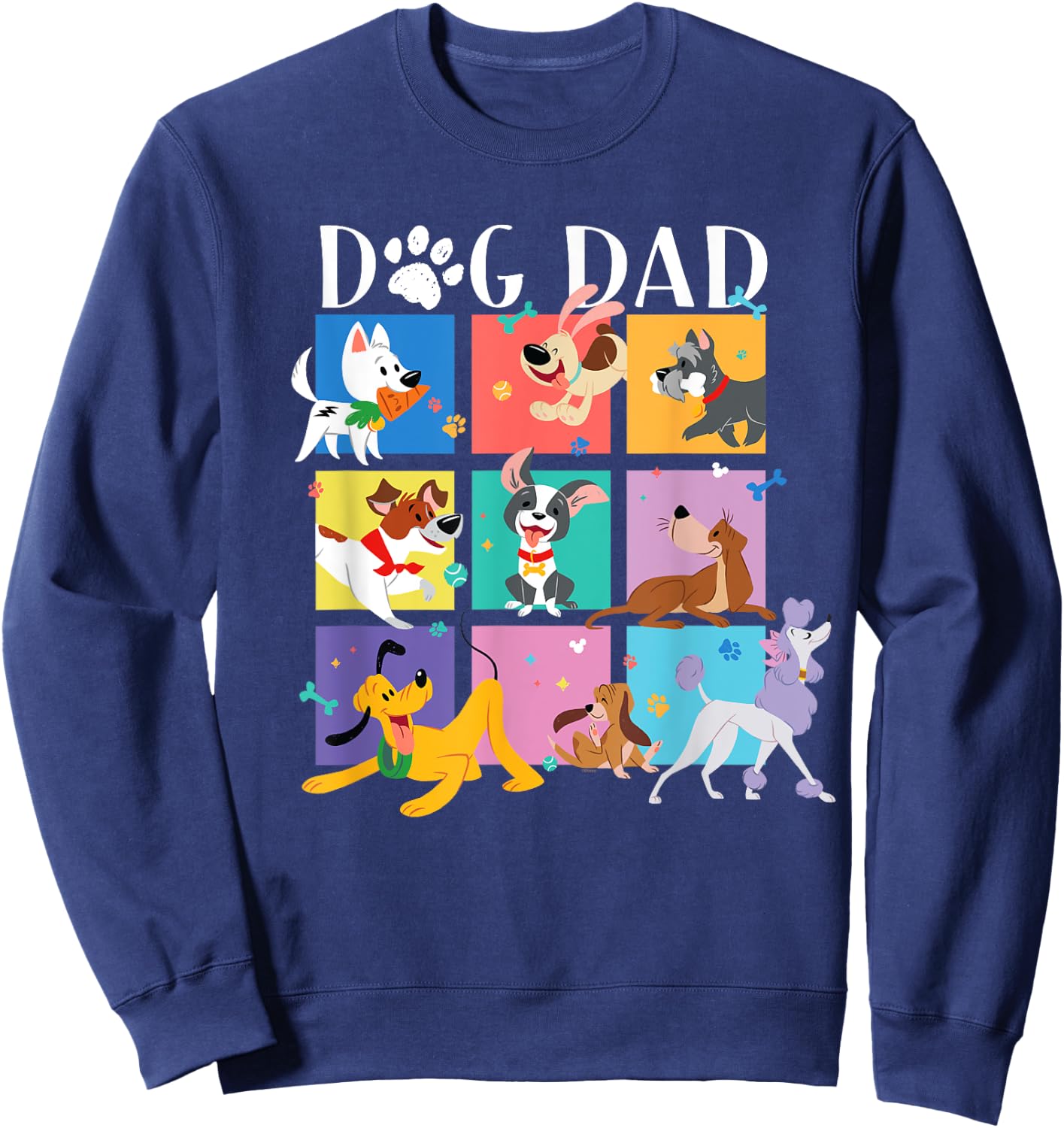 Disney "Dog Dad" Pet Parent Animated Disney Dogs Sweatshirt - Sweatshirt | Navy