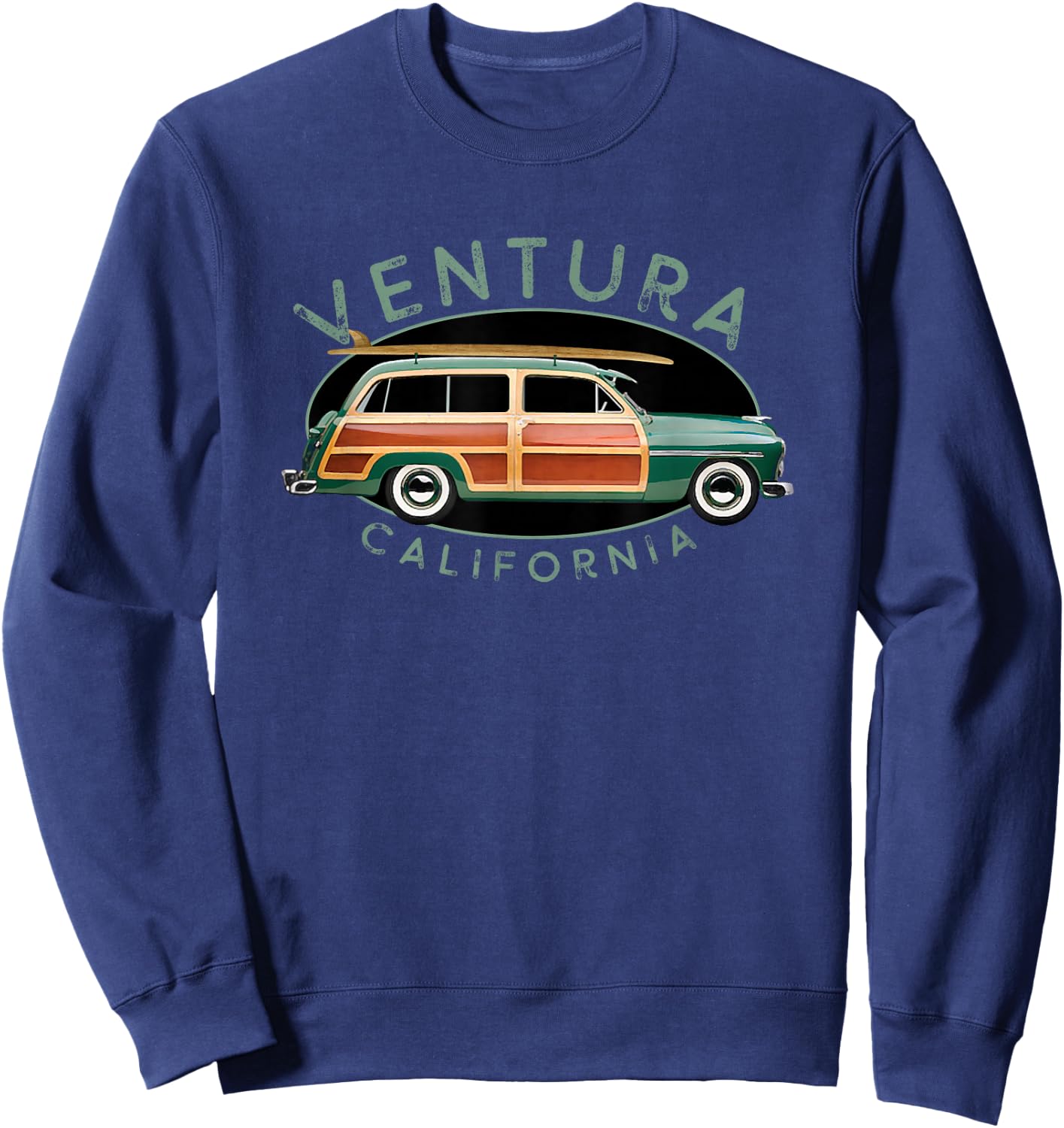 Ventura California Vintage Surfing Sweatshirt - Sweatshirt | Navy