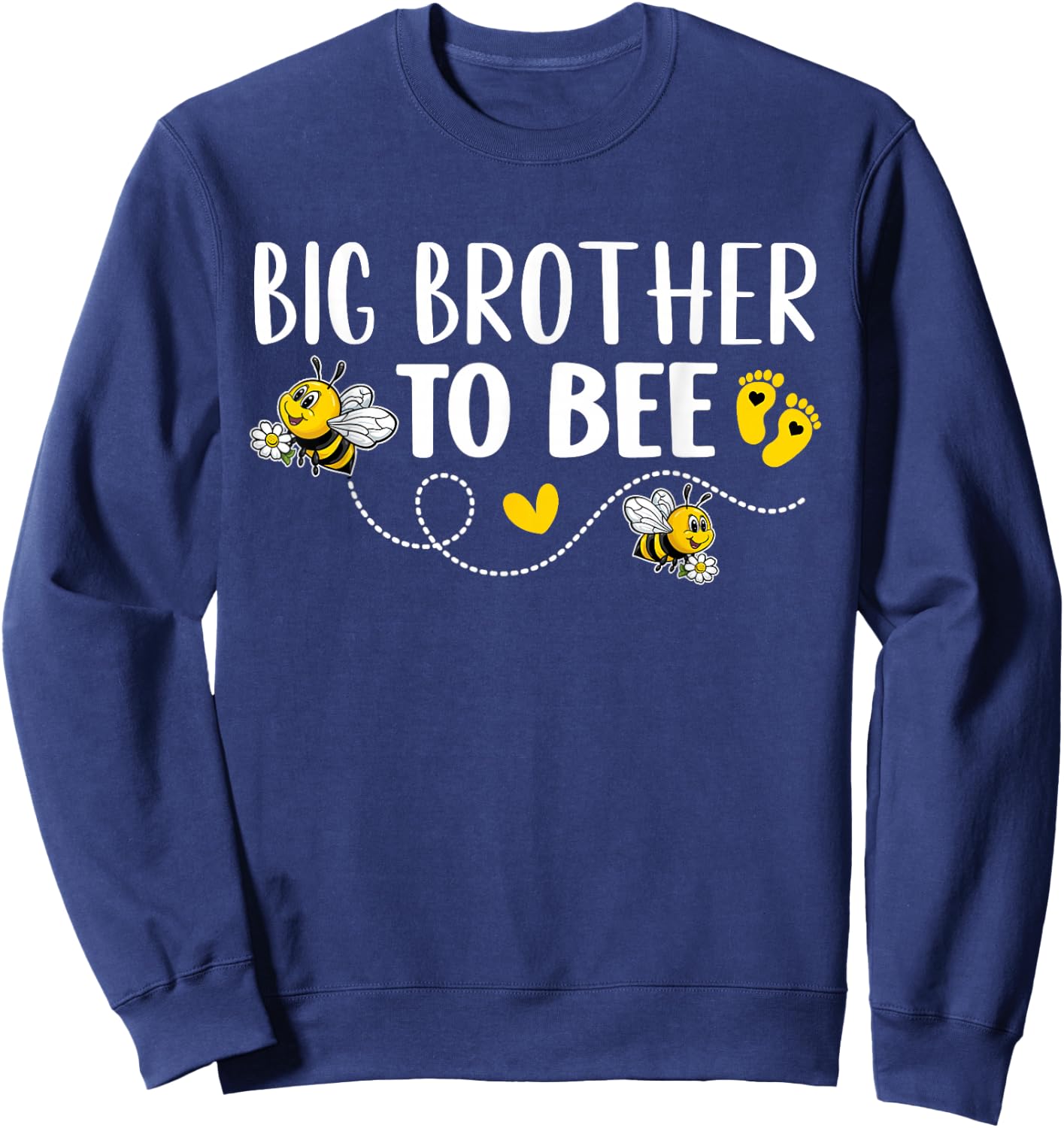 Big Brother To Bee Gender Reveal Pregnancy Announcement Sweatshirt - Sweatshirt | Navy