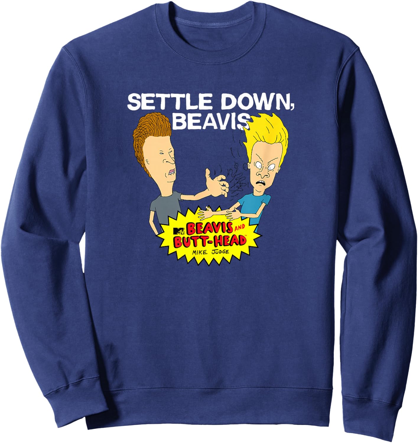 Beavis and Butthead - Settle Down Sweatshirt - Sweatshirt | Navy