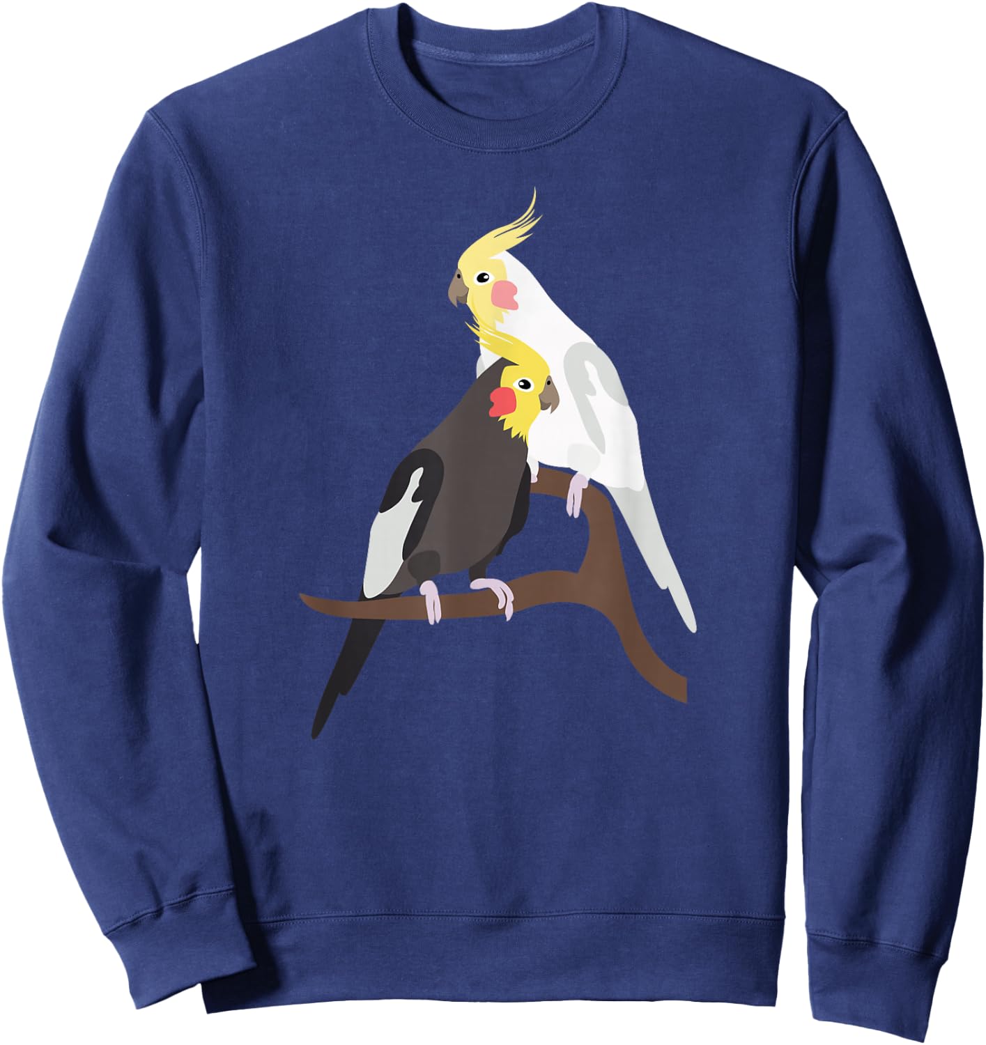 Nymphensittich Vogelpaar Sweatshirt - Sweatshirt | Navy