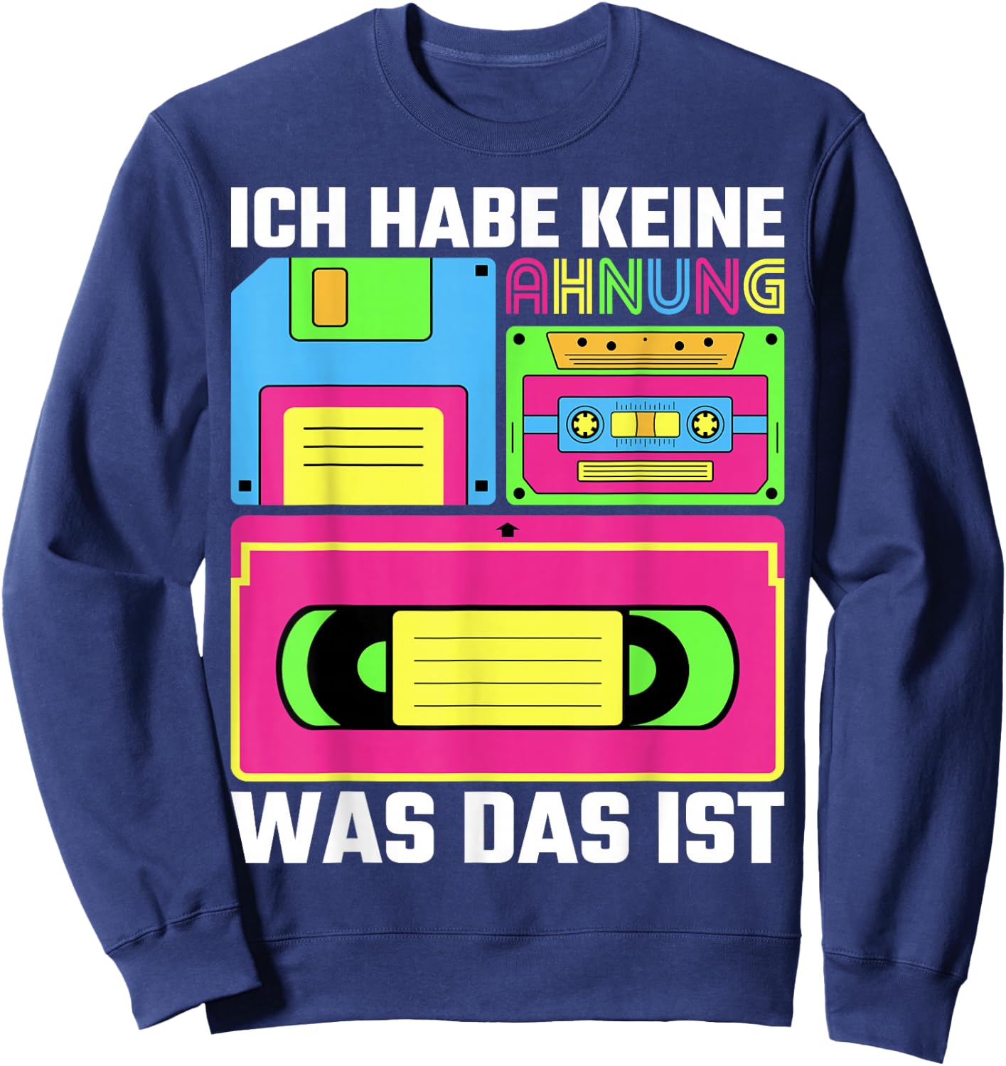 80s Outfit Women's Men's 80s Costume Children's 80s Sweatshirt - Sweatshirt | Navy