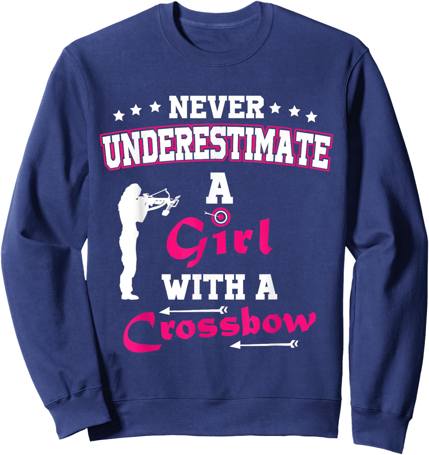 Archery Crossbow Girl Medieval Archery Sweatshirt - Sweatshirt | Navy