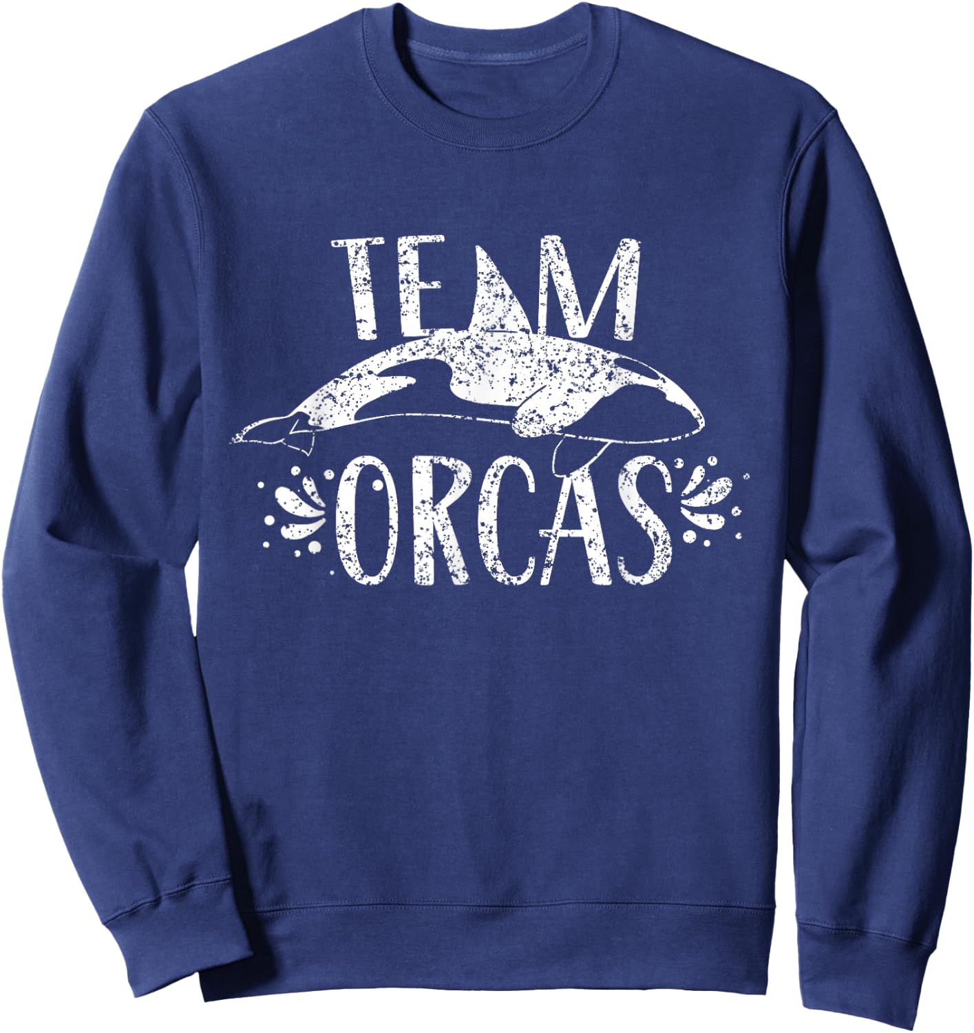 Team Orcas Sea Whale Orca Protect Sweatshirt - Sweatshirt | Navy