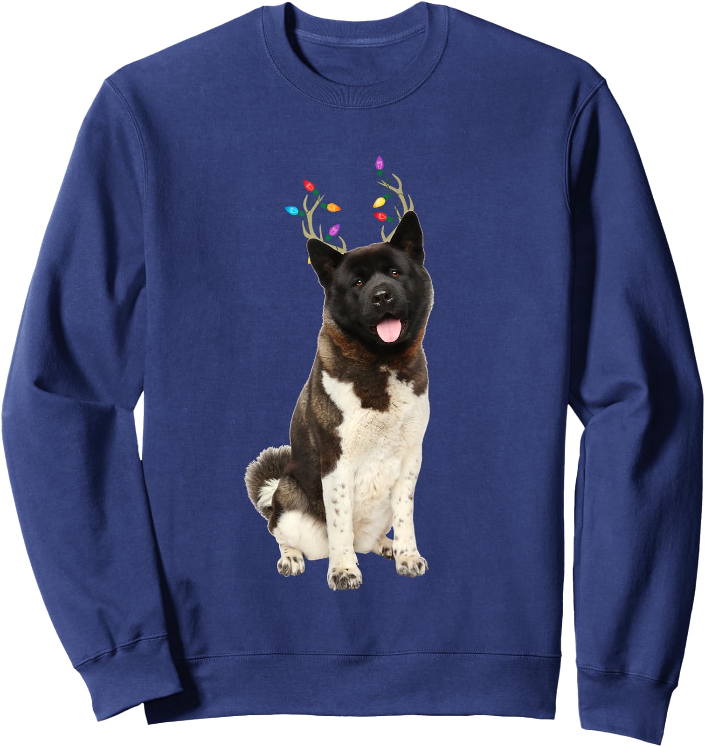 American Akita Reindeer Christmas Dog Women Kids Sweatshirt - Sweatshirt | Navy