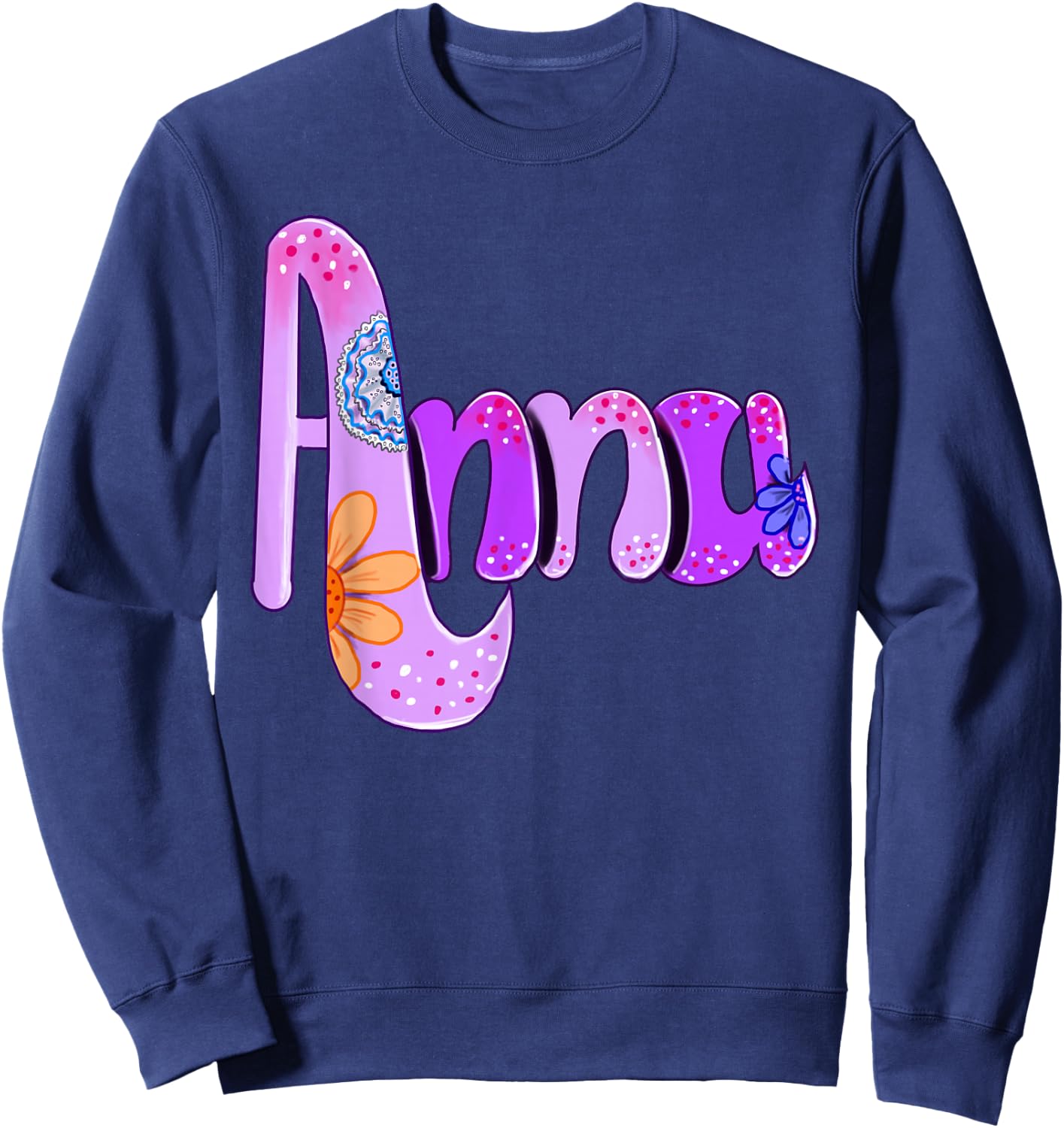 Anna Custom Name for Girls and Women Sweatshirt - Sweatshirt | Navy