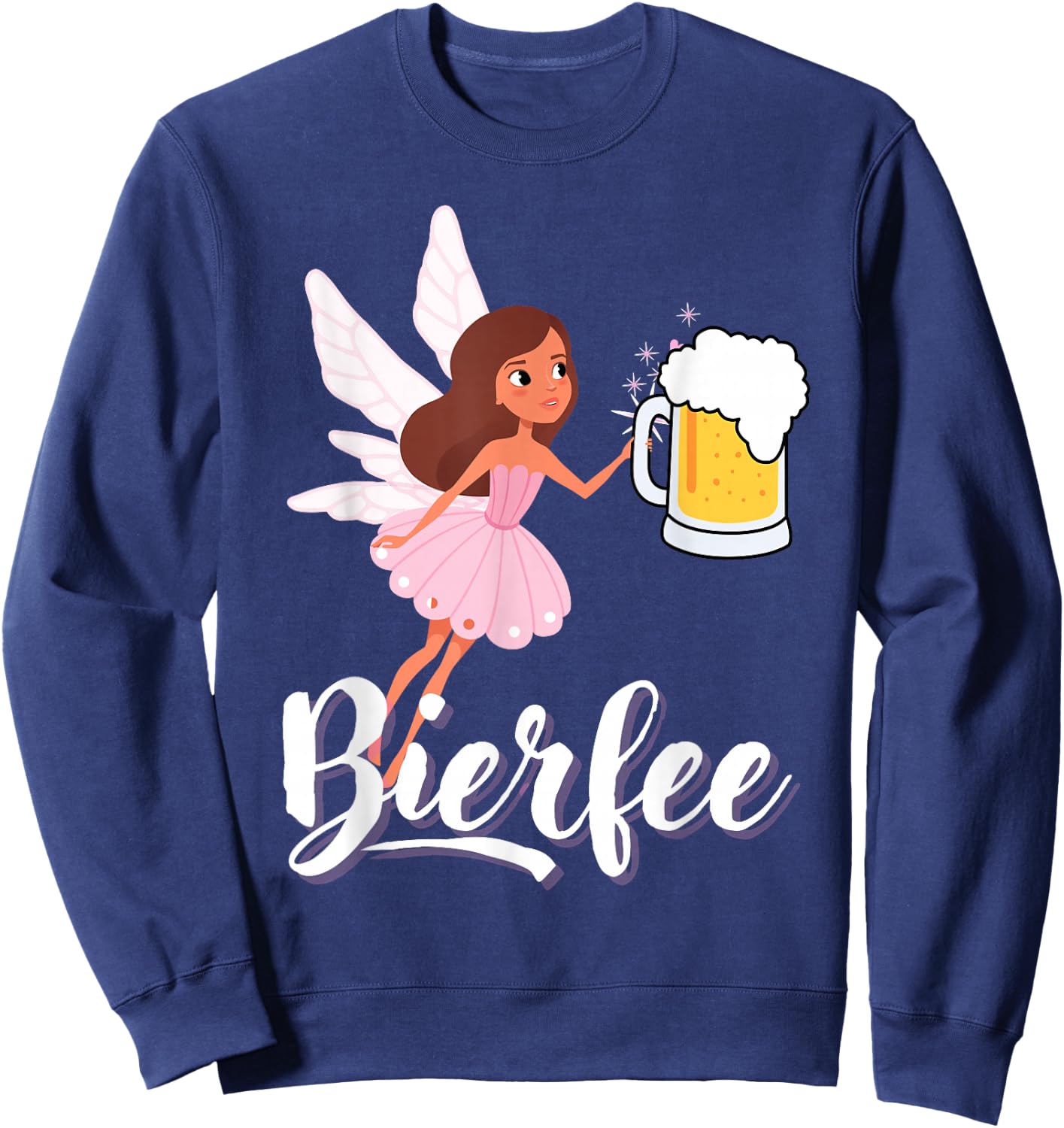 Bierfee with Funny Beer Friends Design, black Sweatshirt - Sweatshirt | Navy