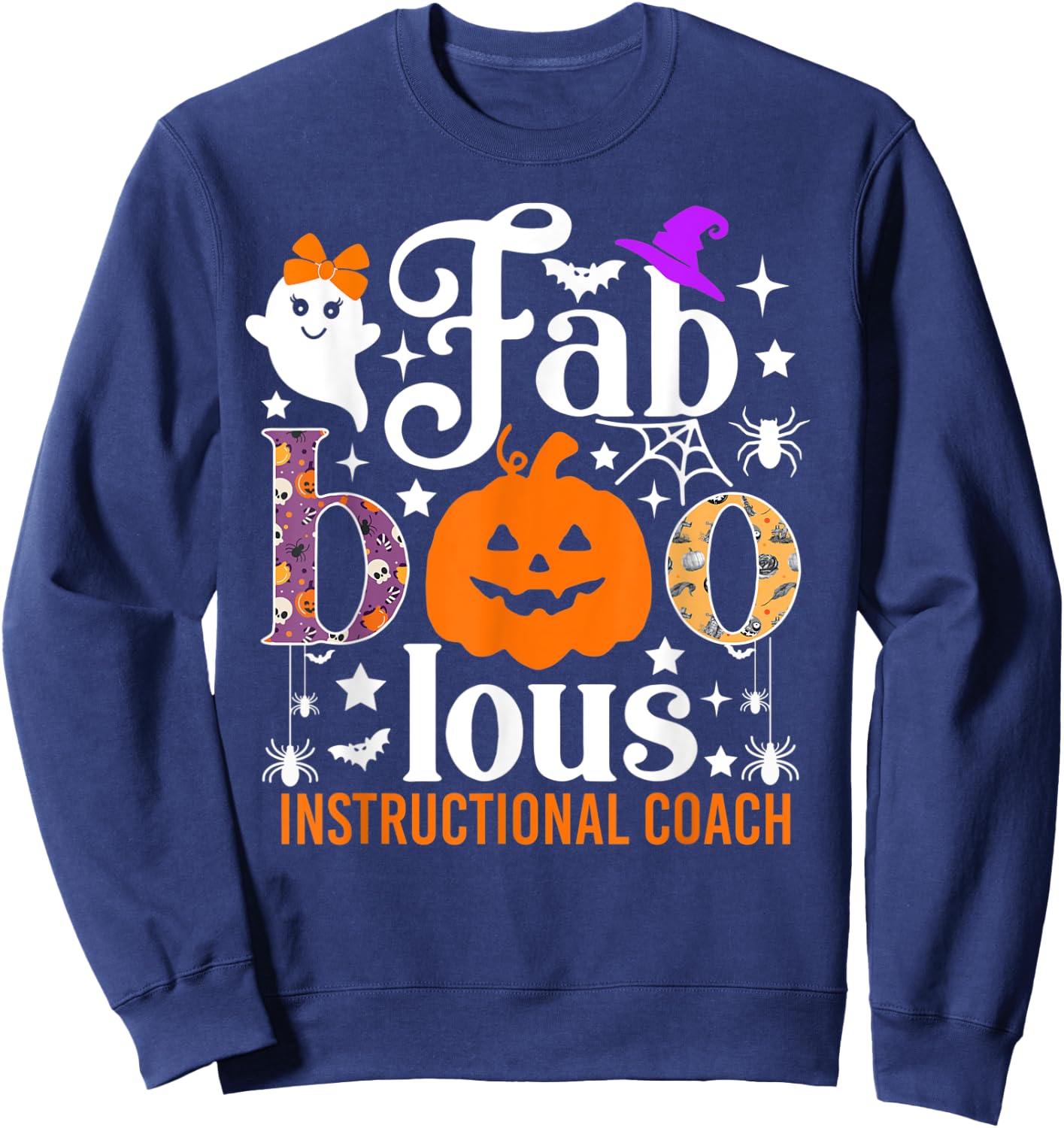 Faboolous Instructional Coach Shirt Funny Boo Halloween Sweatshirt - Sweatshirt | Navy