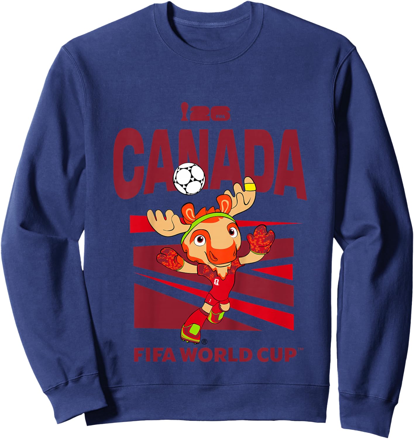 Kids FIFA World CUP26 Canada Mascot Ball Sweatshirt - Sweatshirt | Navy