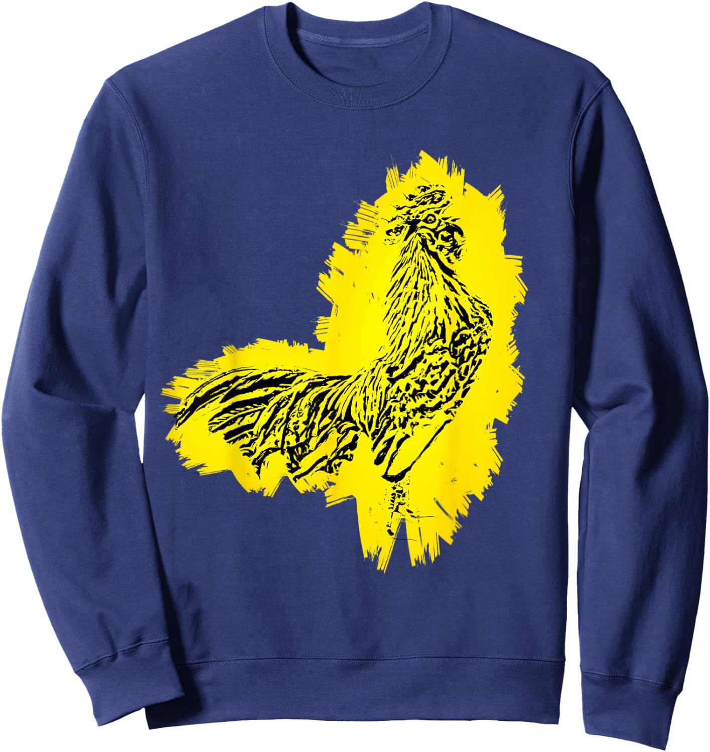 Rooster Chicken Motif Farmer colorful Farm Animals Chickens Sweatshirt - Sweatshirt | Navy