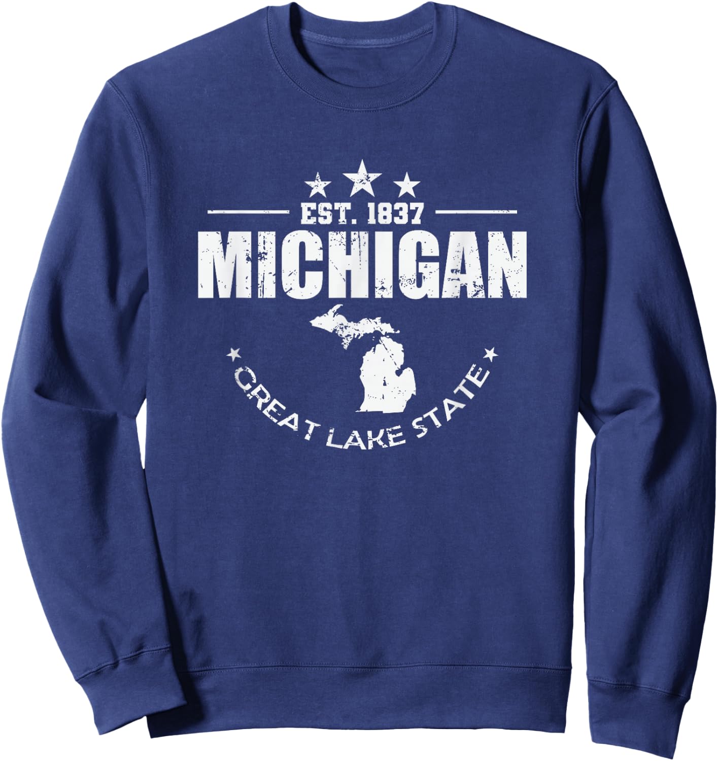 Michigan East 1837 Great Lake State Vereinigte Staaten Sweatshirt - Sweatshirt | Navy