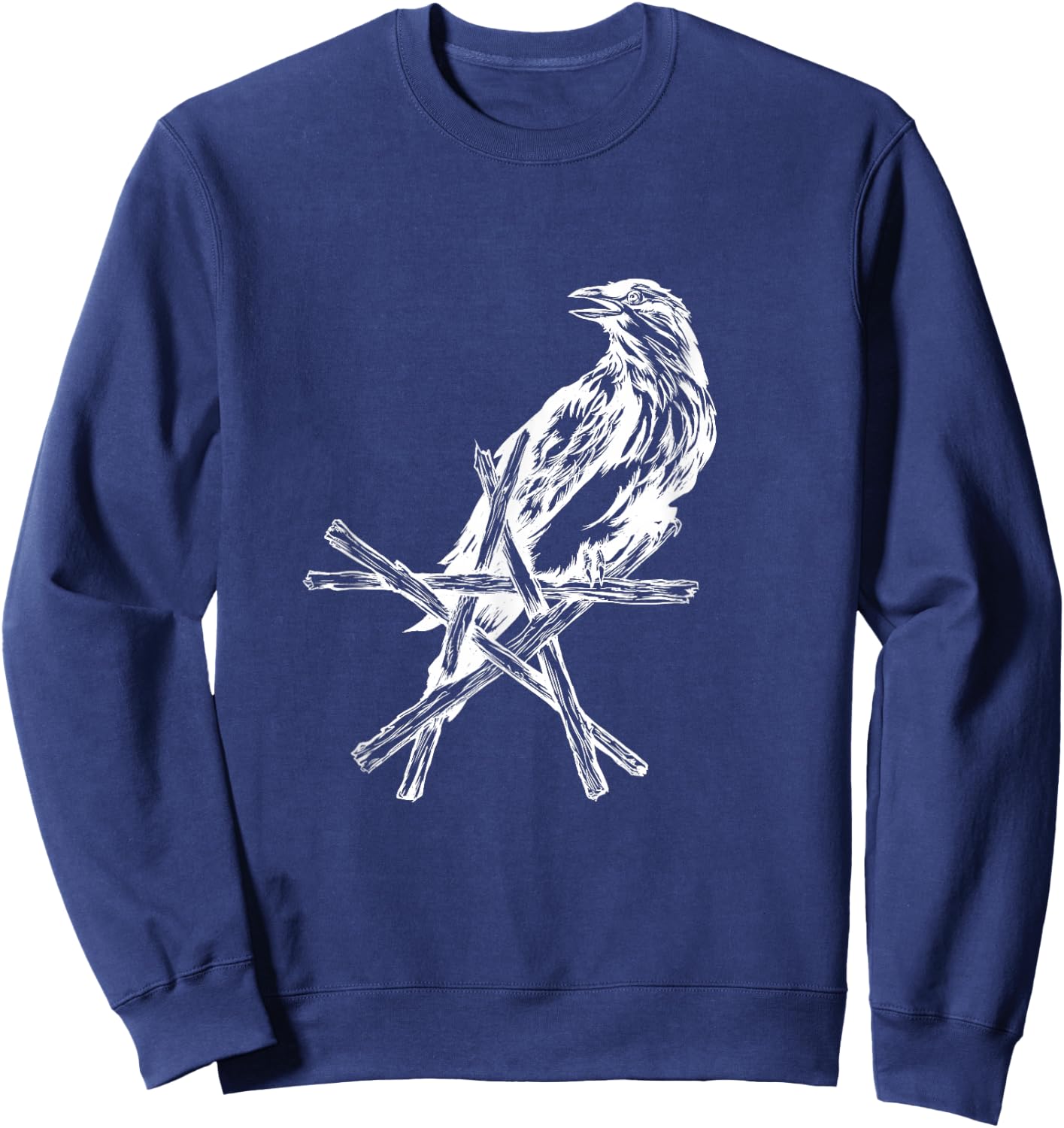 Crow Star Raven Pentacle Pentagram Wicca Witchcraft Shirt Sweatshirt - Sweatshirt | Navy