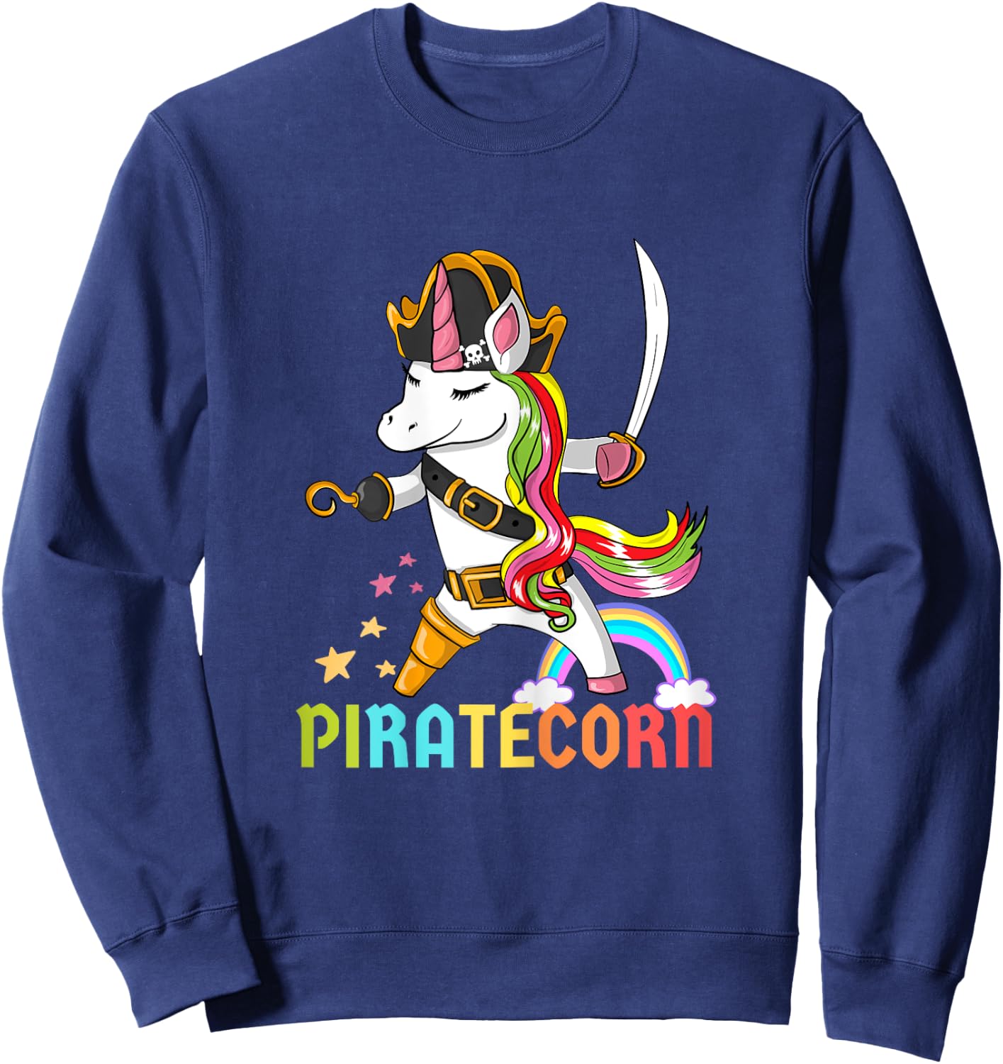 PirateCorn Unicorn Pirate Sweatshirt - Sweatshirt | Navy