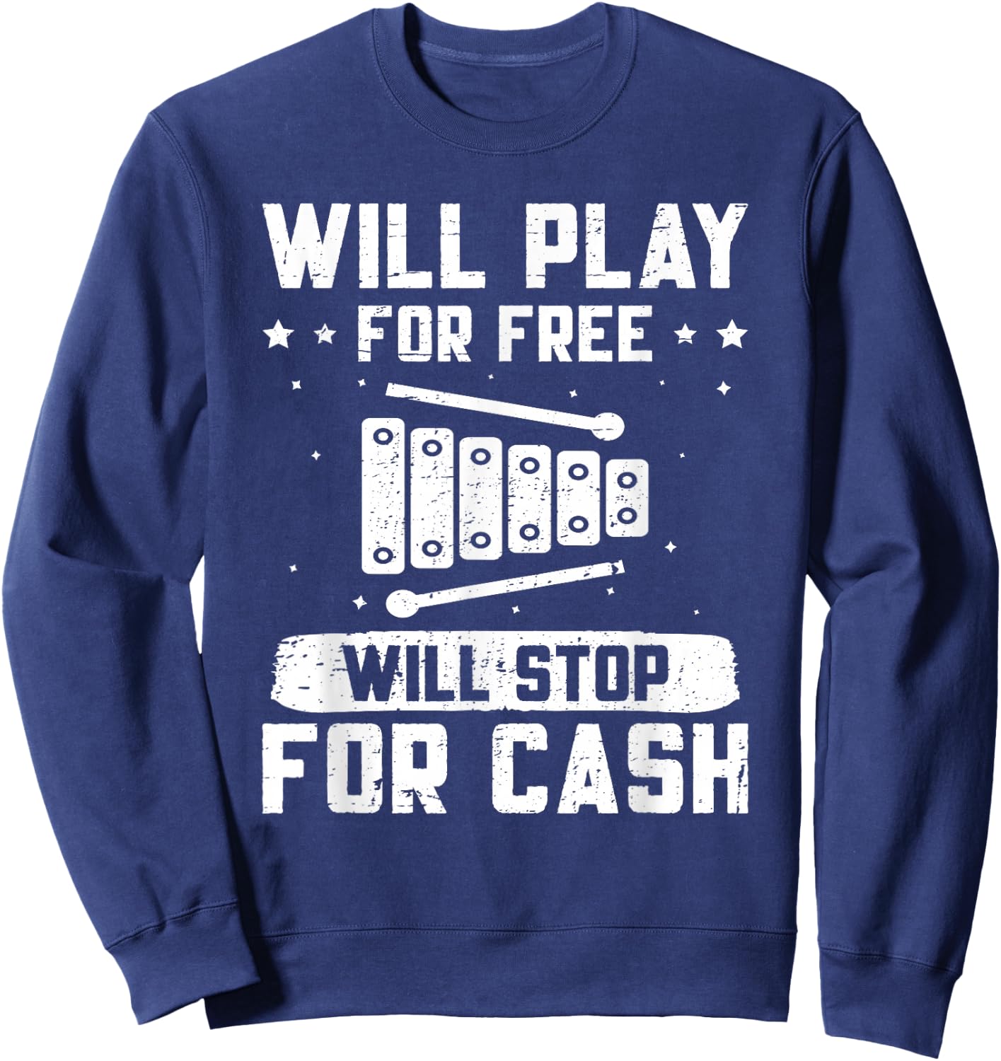 Xylophone Music Xylophone Player Play For Free Xylophonist Sweatshirt - Sweatshirt | Navy