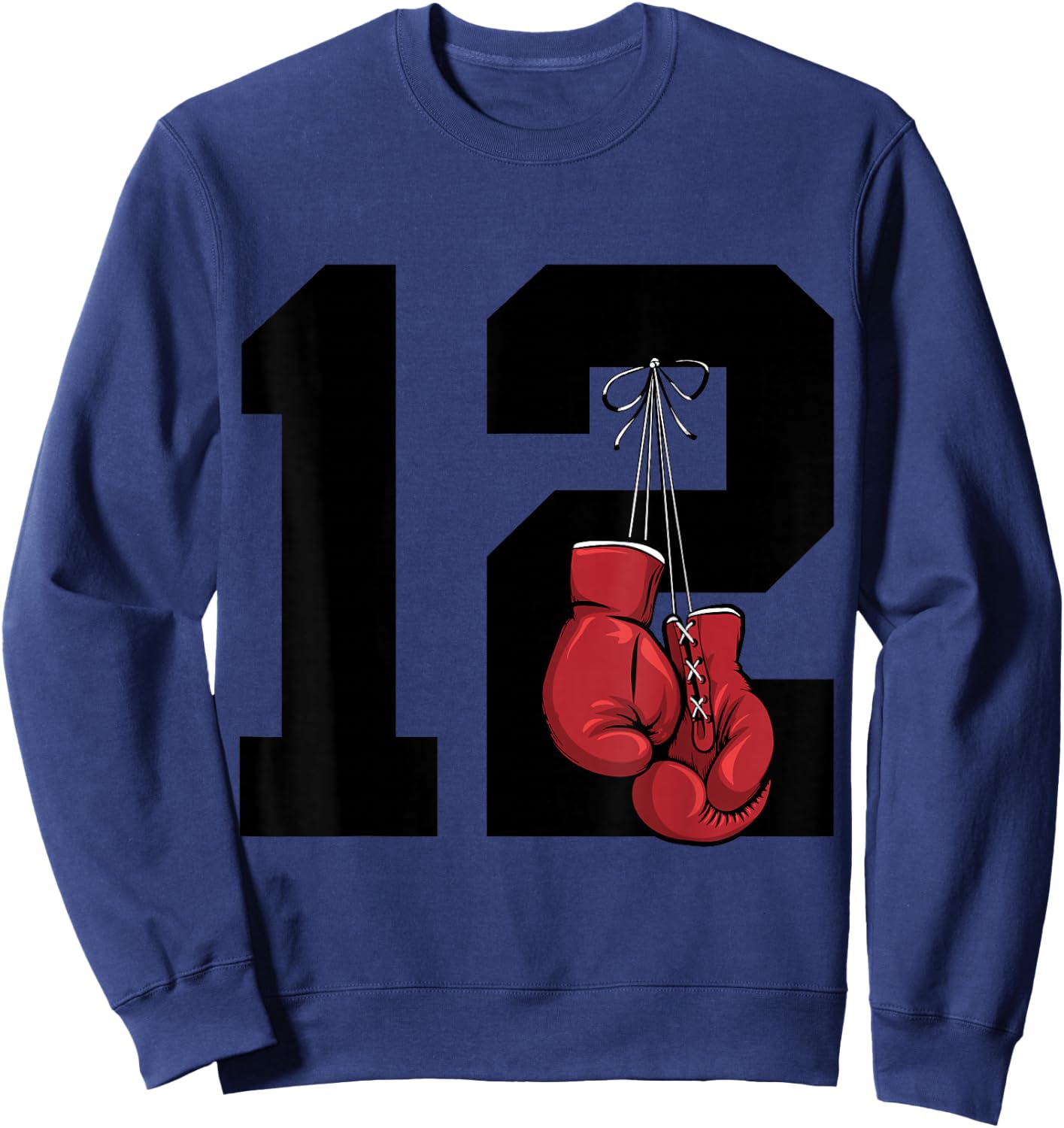 Boxer 12 Year Boxing 12th Birthday Sweatshirt - Sweatshirt | Navy