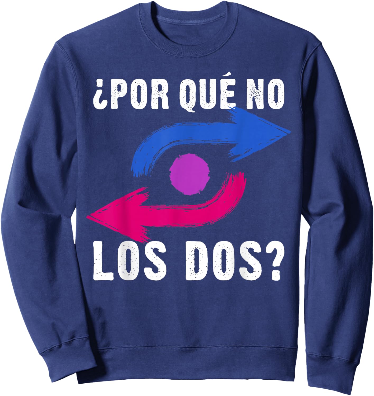Por Qué No Los Dos Bisexual Pride Colours Arrows Sweatshirt - Sweatshirt | Navy