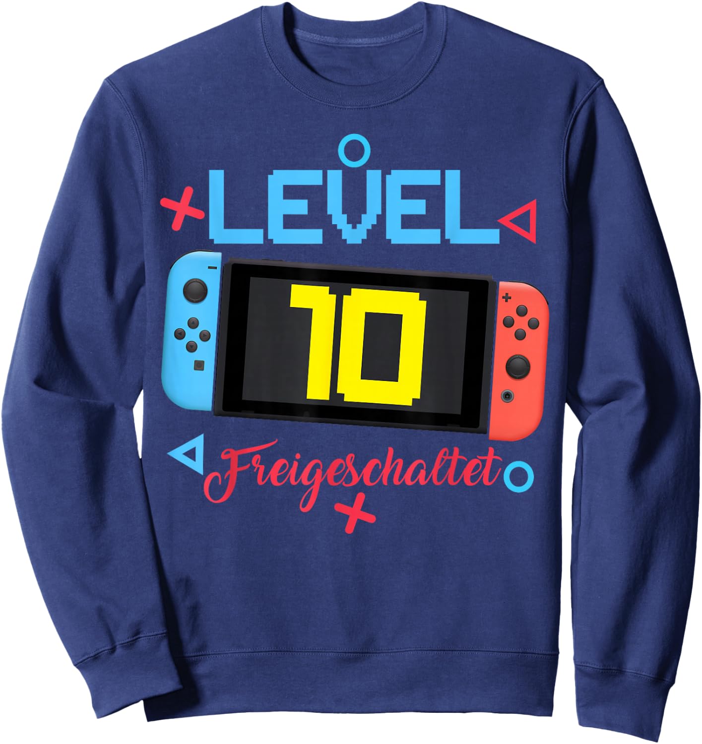 10th Birthday Gifts Boy Level 10 Unlocked 2013 Gift , black Sweatshirt - Sweatshirt | Navy