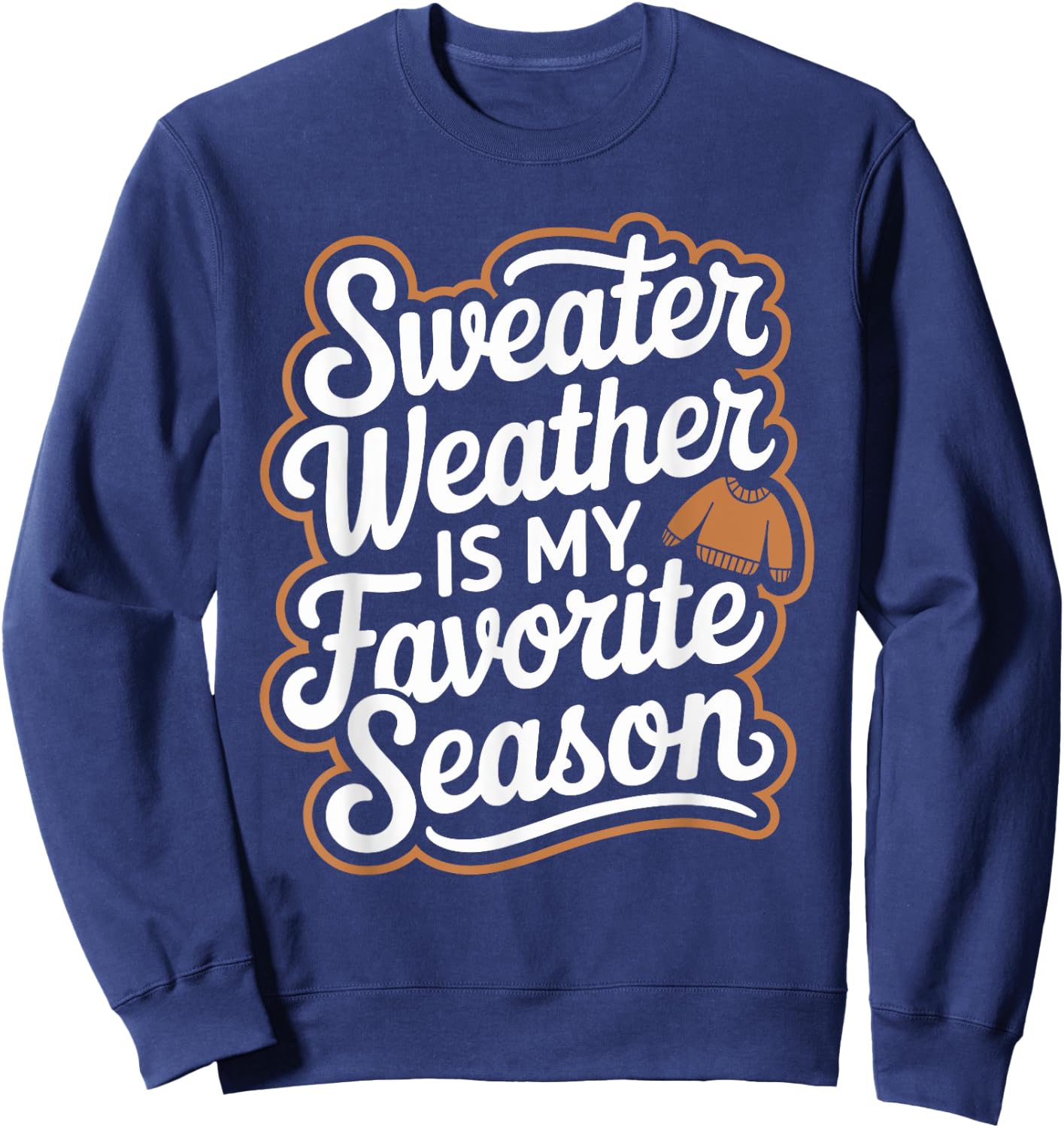 Winter Cozy Culture Warm Blankets Hot Cocoa and Hygge Vibes Sweatshirt - Sweatshirt | Navy