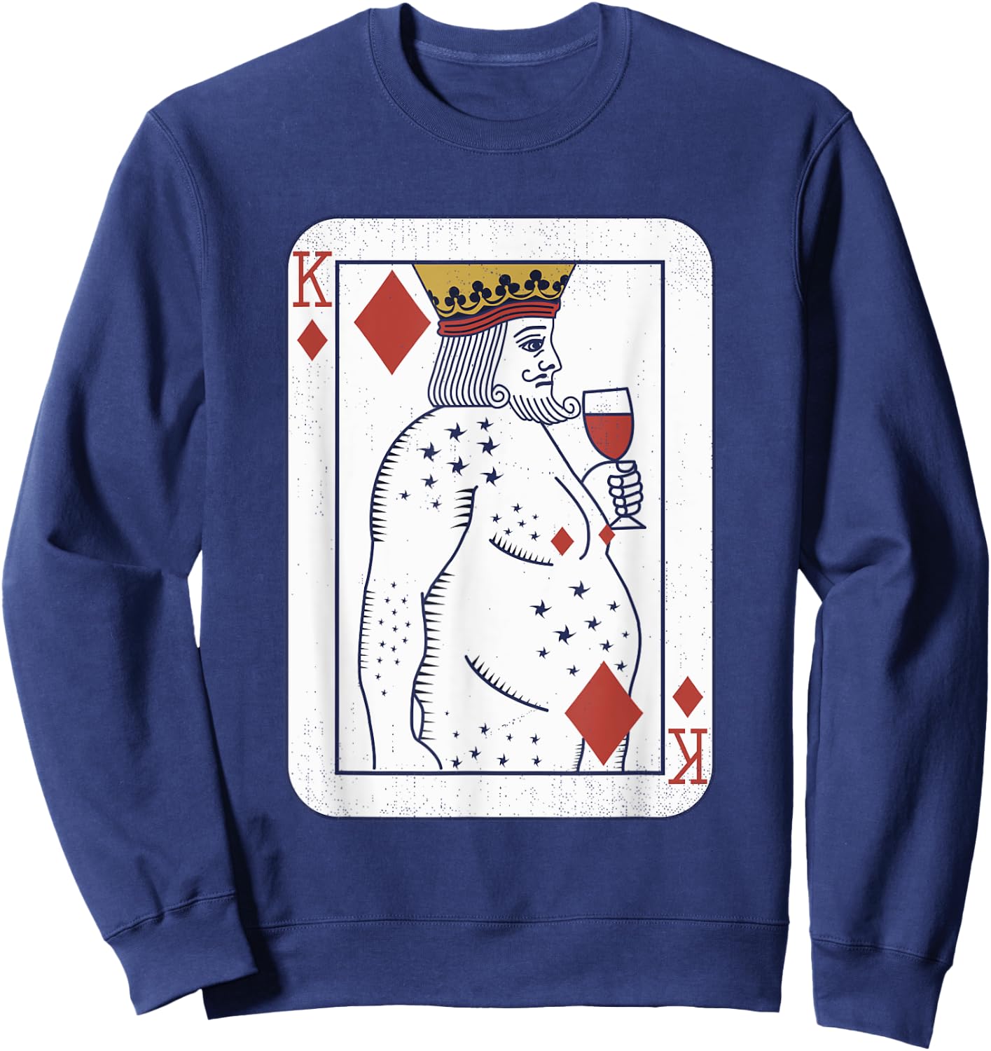 Check King Costume, Sommelier Outfit, Bartender , Black, S Sweatshirt - Sweatshirt | Navy