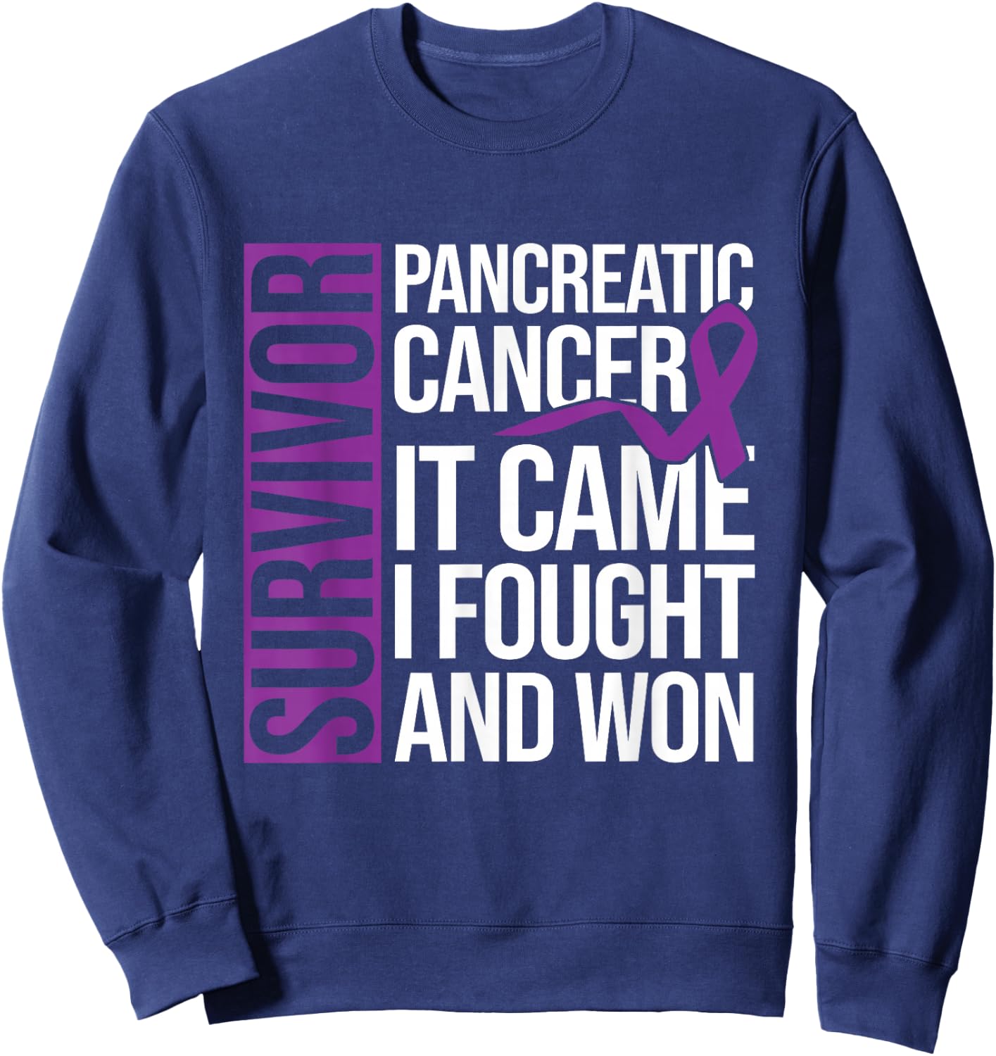 Survivor Cancer Survivor Pancreatic Cancer Sweatshirt - Sweatshirt | Navy