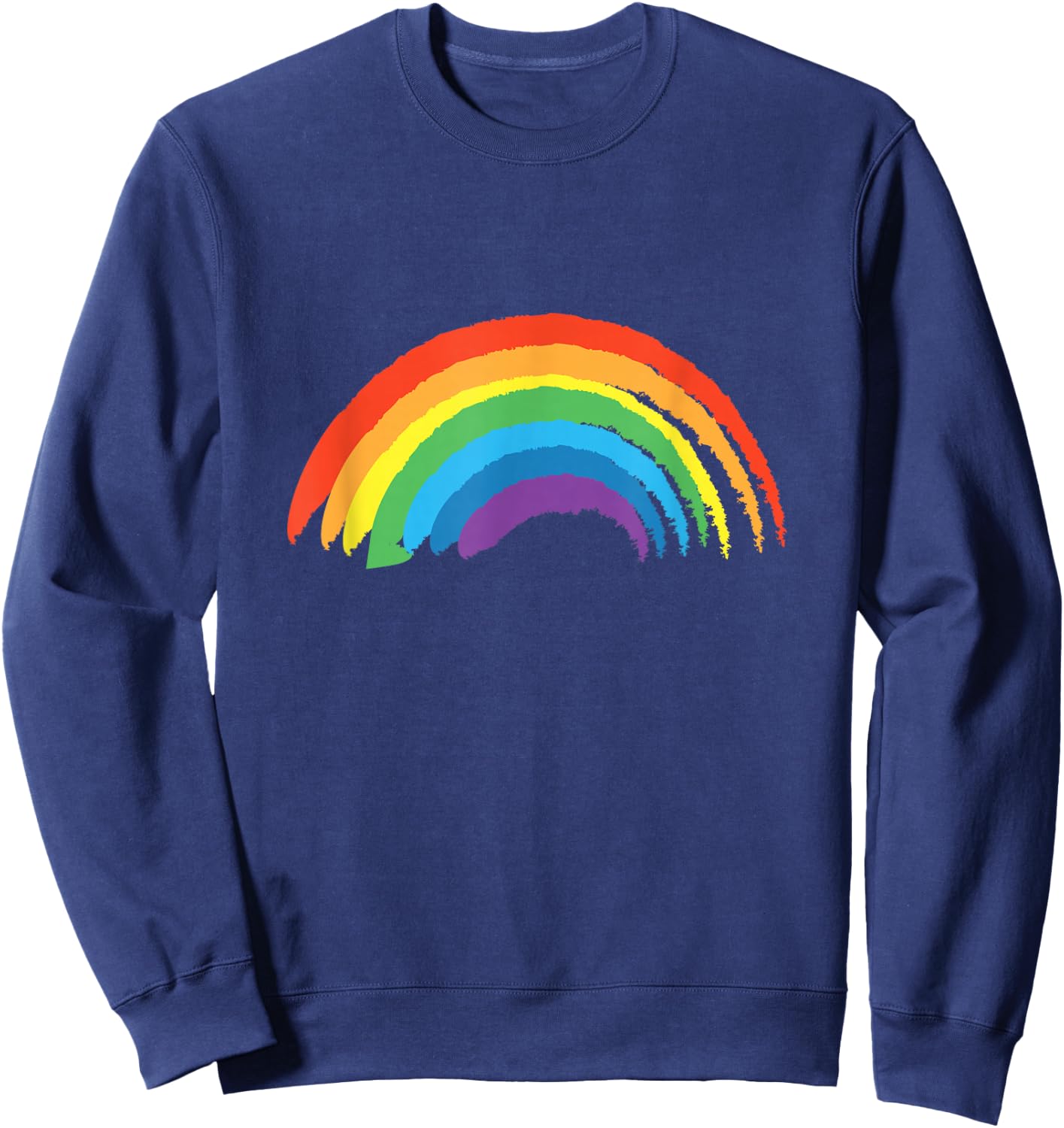 Rainbow Pride Retro Sweatshirt - Sweatshirt | Navy