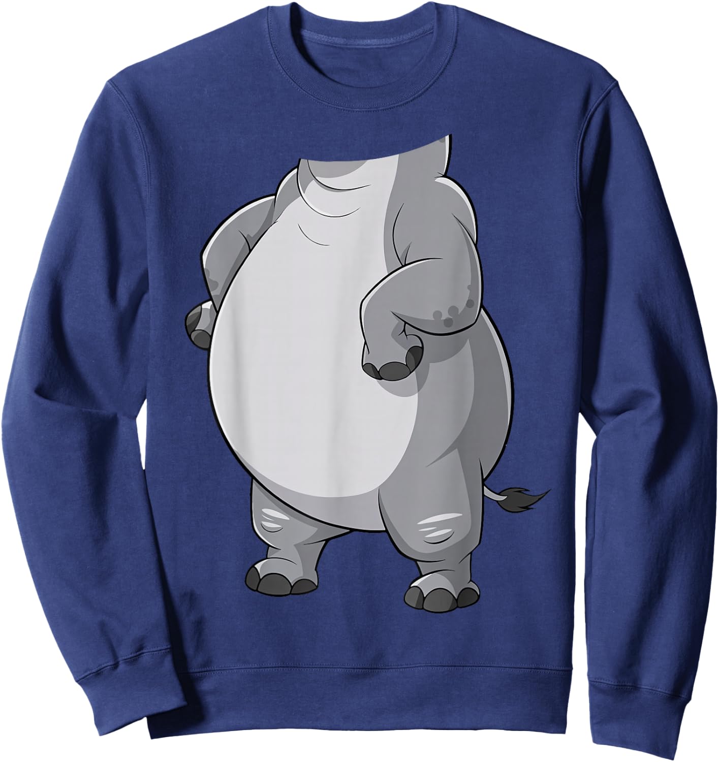 Hippo Shirt Adult Kids Men Women Hippopotamus Costume Sweatshirt - Sweatshirt | Navy