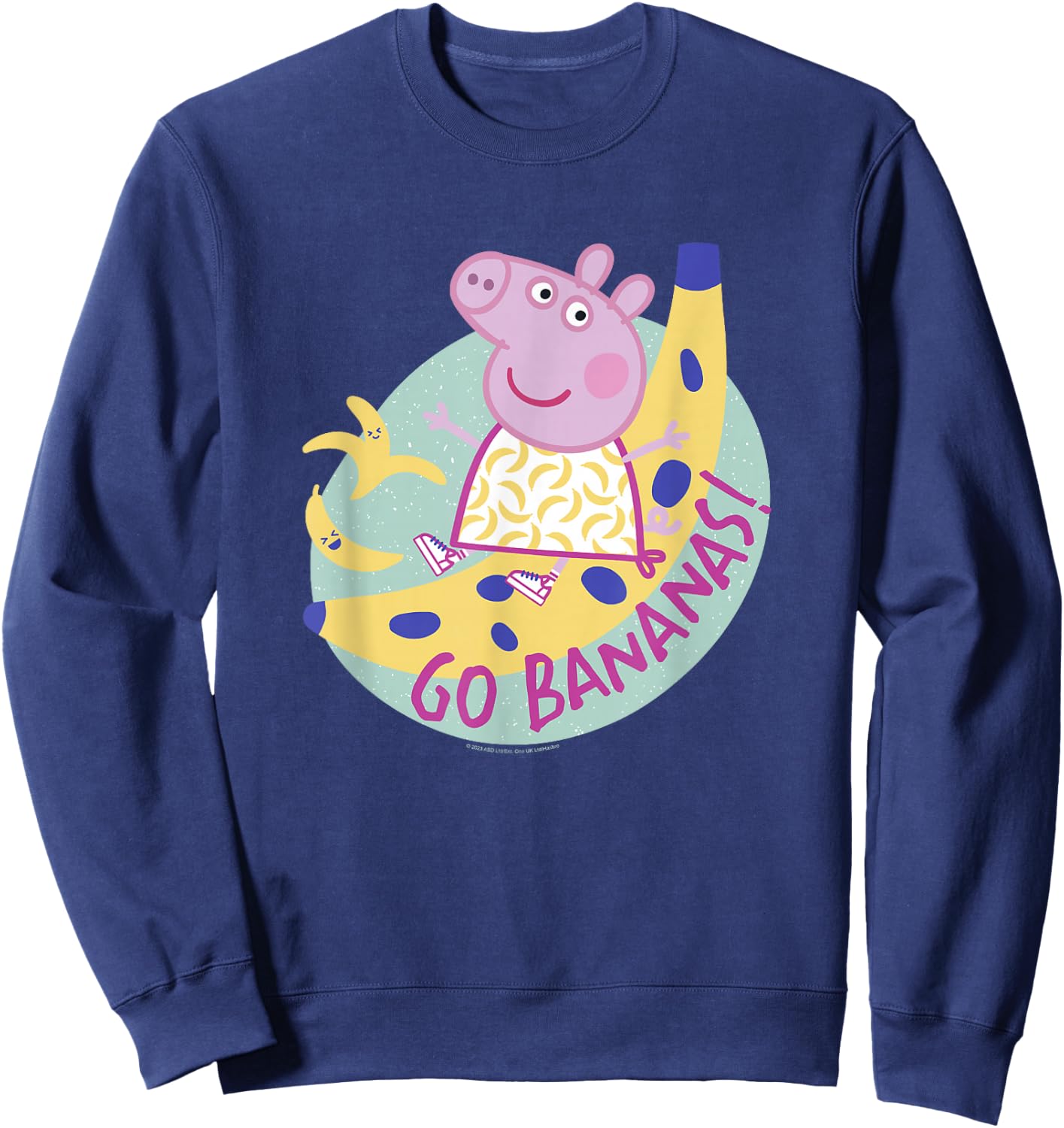 Peppa Pig Go Bananas! Funny Fruit Portrait Sweatshirt - Sweatshirt | Navy