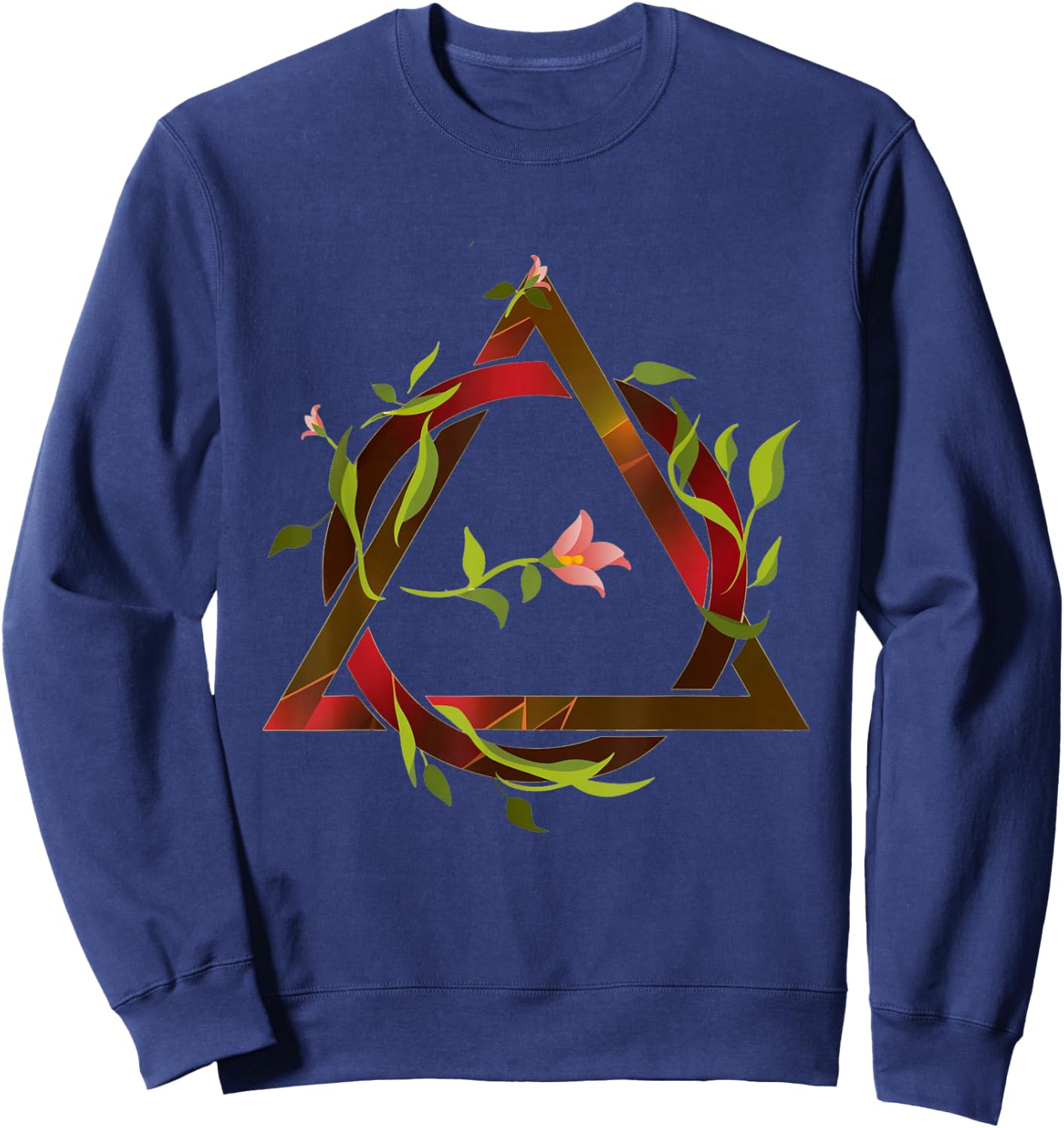 Therian Symbol with Inclusion of Flowers Sweatshirt - Sweatshirt | Navy
