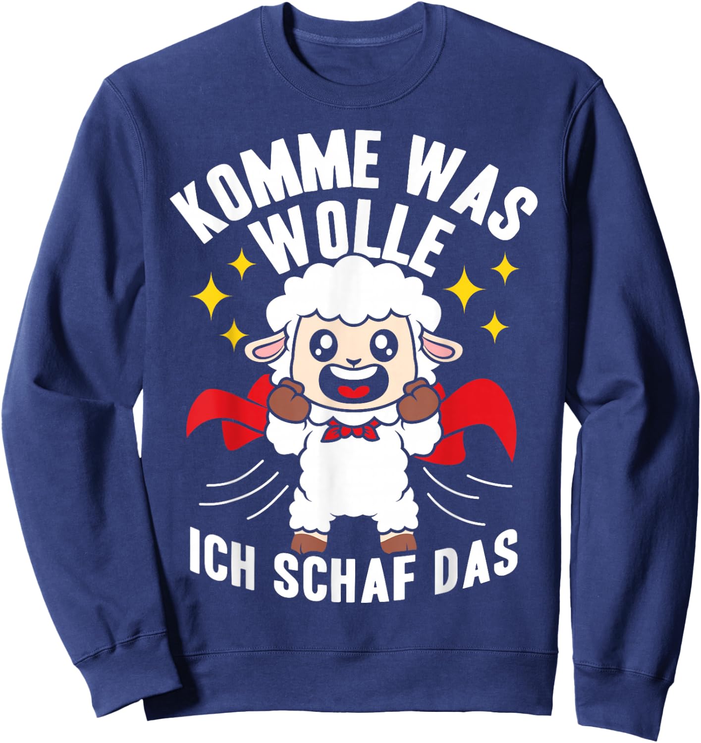 KOMME WAS WOLLE ICH Schaf DAS Funny saying sheep Sweatshirt - Sweatshirt | Navy