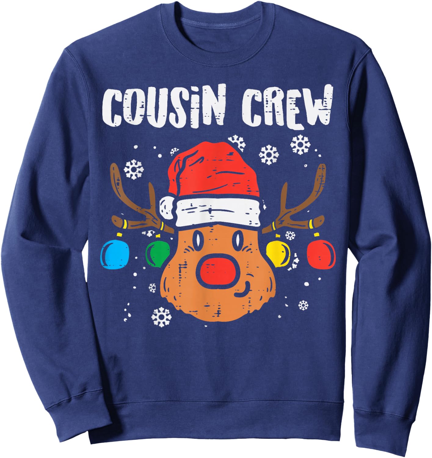 Cousin Crew Xmas PJs Matching Christmas Pajamas For Family Sweatshirt - Sweatshirt | Navy