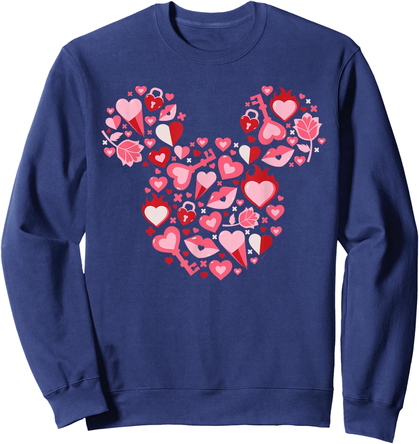 Disney Mickey Mouse Icon Couples Matching Valentine's Day Sweatshirt - Sweatshirt | Navy