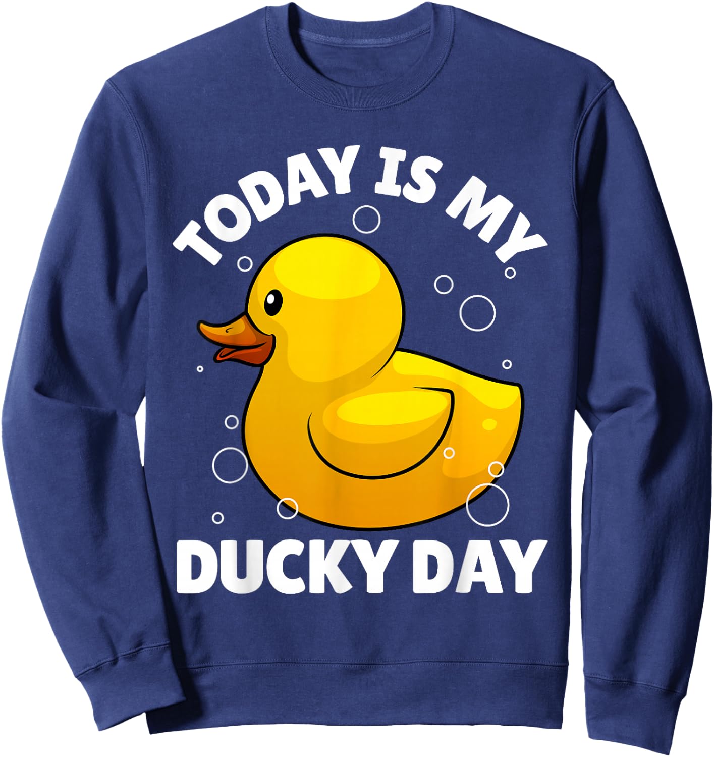 Rubber Duck Art Women Kids Rubber Ducky Duck Lover Sweatshirt - Sweatshirt | Navy