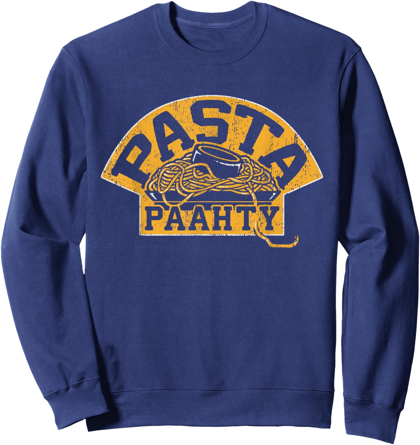 Boston Hockey Pasta Party | Pasta Paahty Sweatshirt - Sweatshirt | Navy