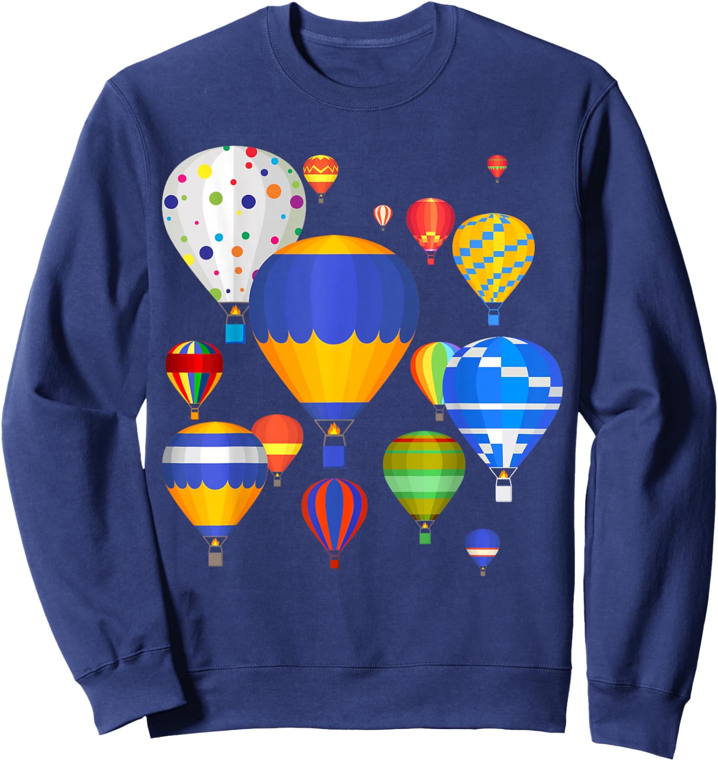 Funny Hot Air Balloon Festival Balloonist Fly Ballooning Sweatshirt - Sweatshirt | Navy