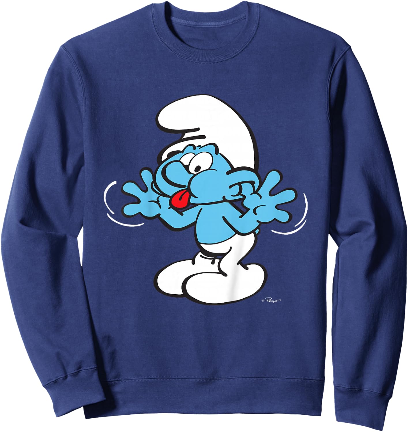 Kids The Smurfs Blowing Raspberries Kids , Black, 2 Sweatshirt - Sweatshirt | Navy