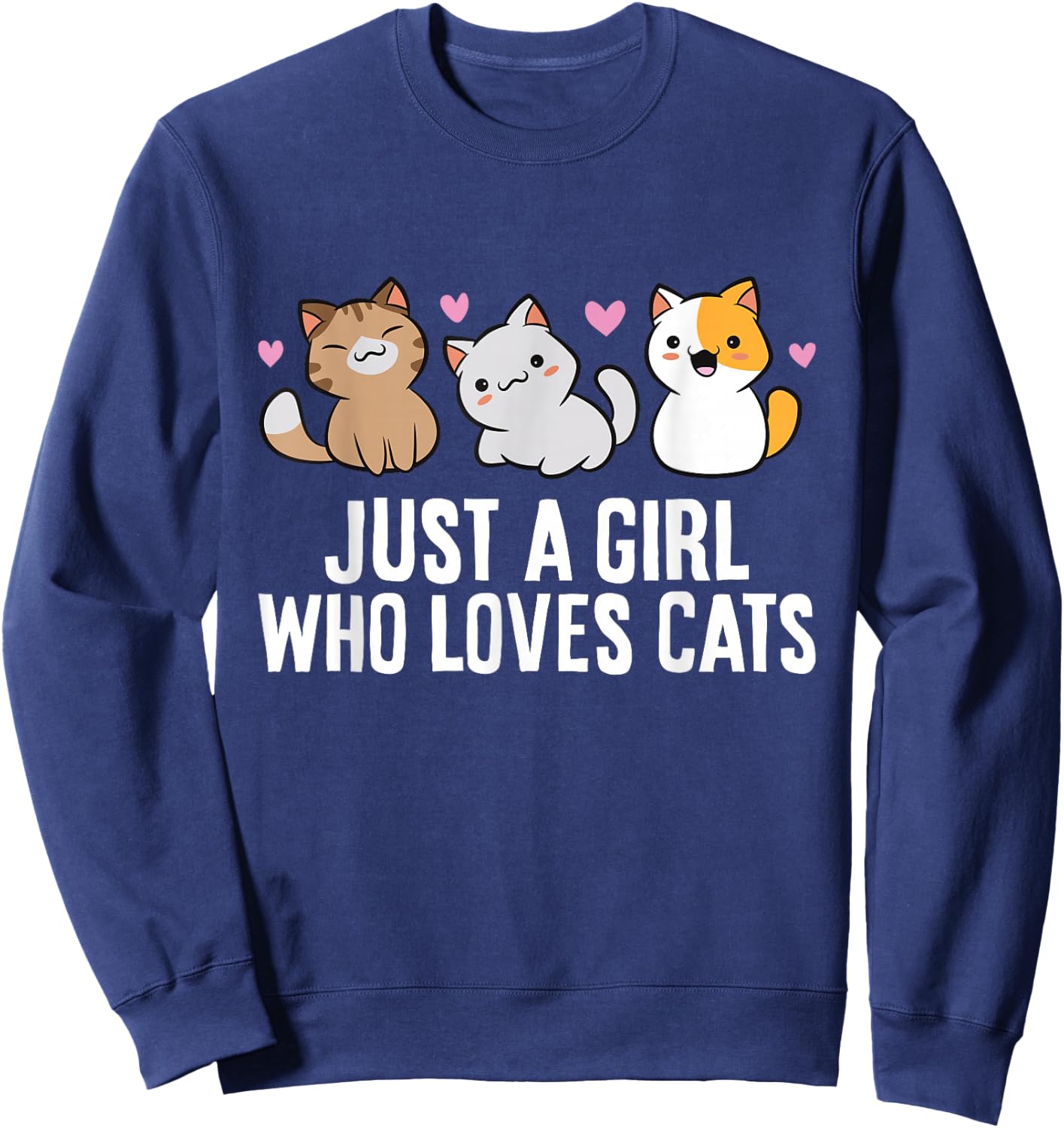 Nur EIN Mädchen das Katzen liebt Sweatshirt - Sweatshirt | Navy