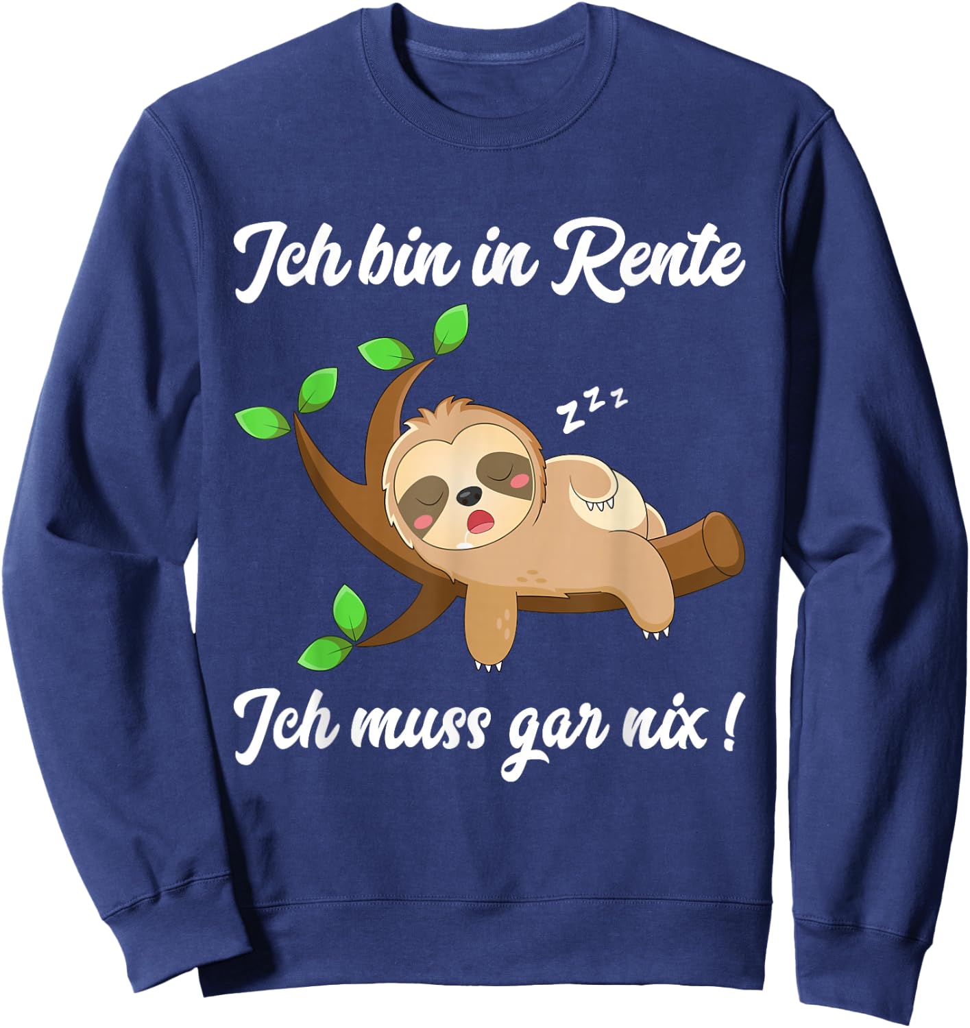 Retirement Pensioner Sloth , black Sweatshirt - Sweatshirt | Navy