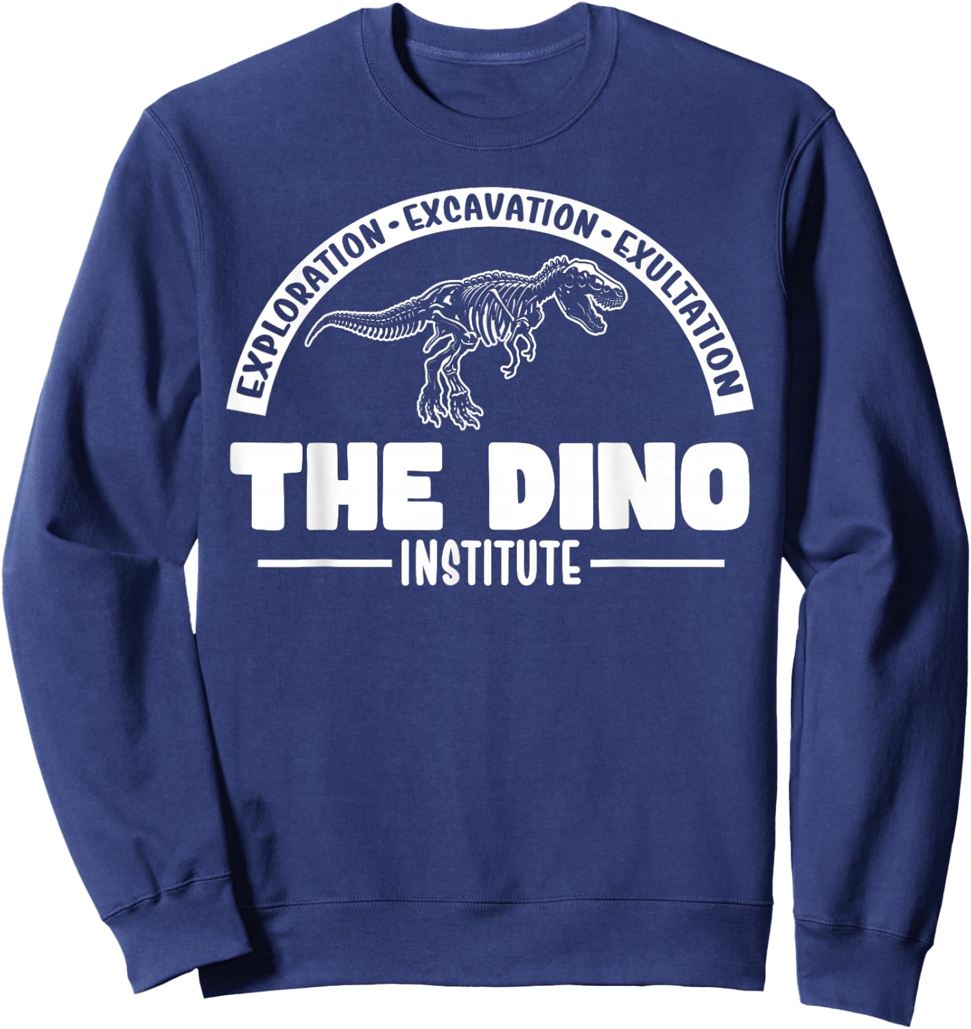 Hello There! Lets Go Get That Dino Research Dino Institute Sweatshirt - Sweatshirt | Navy