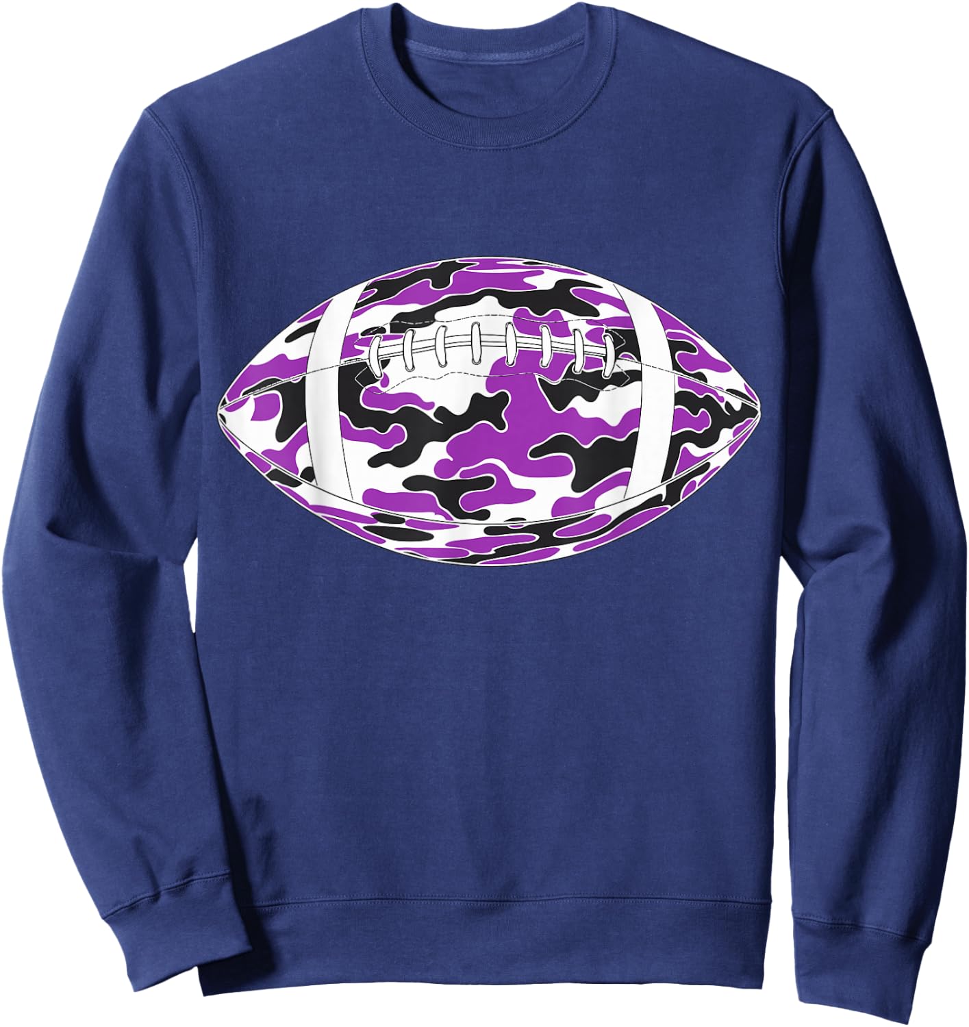 Purple Camouflage American Football Sweatshirt - Sweatshirt | Navy