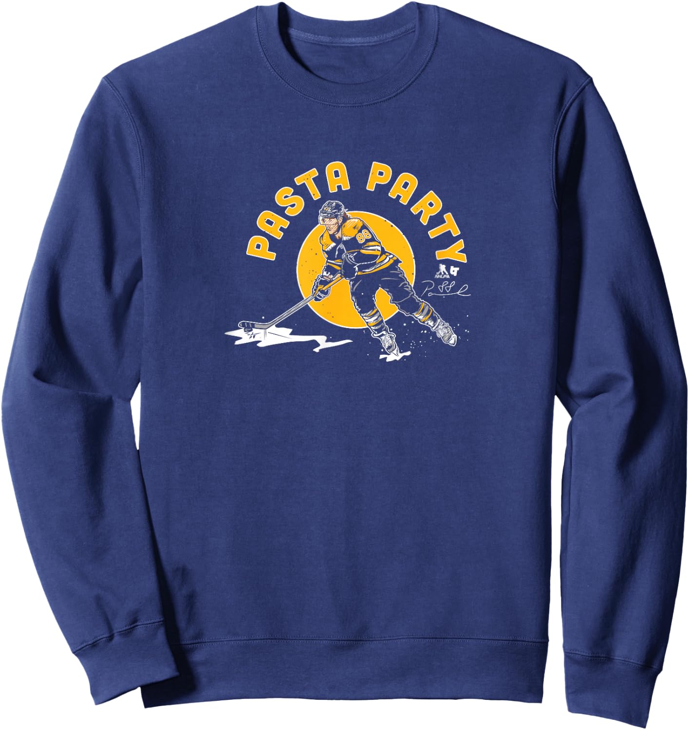 Pasta Party - David Pastrnak - Boston Hockey Sweatshirt - Sweatshirt | Navy