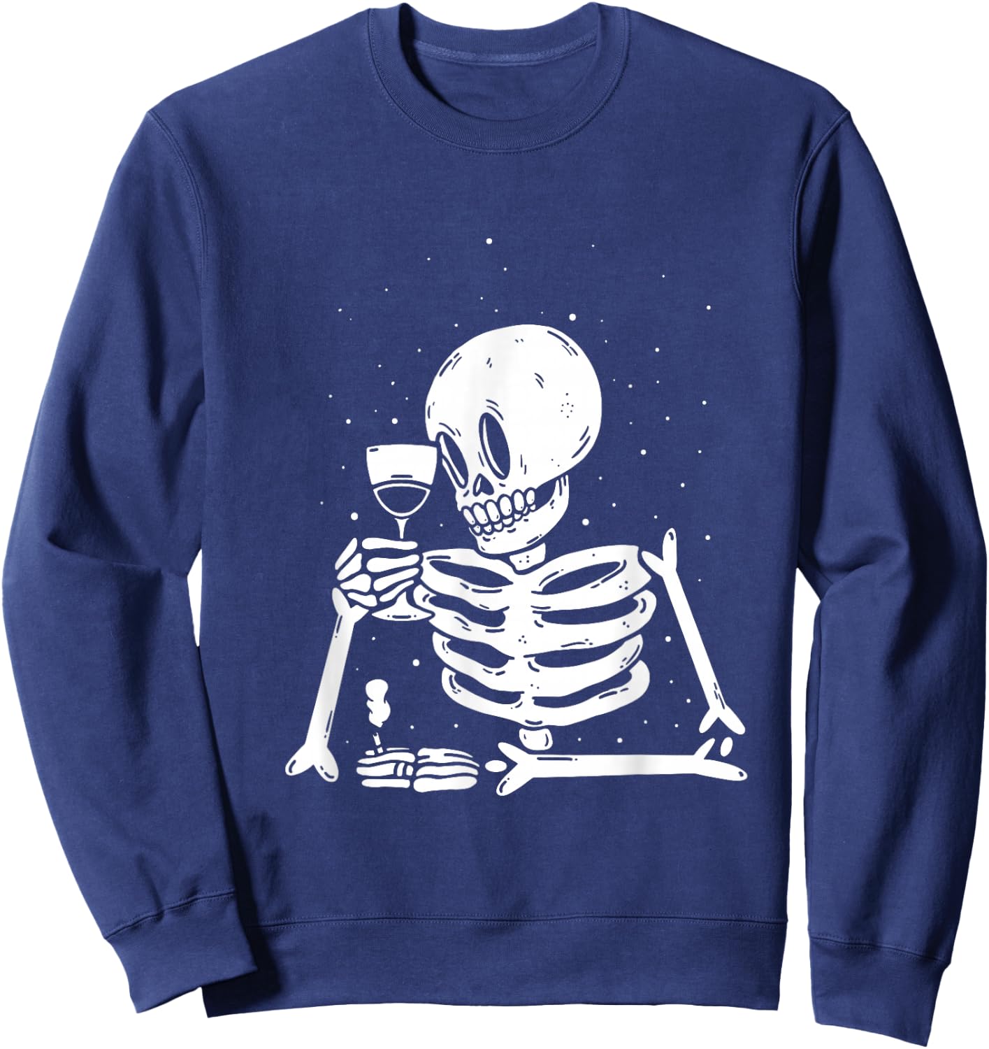 Scary Face Simple Halloween Costume , black Sweatshirt - Sweatshirt | Navy