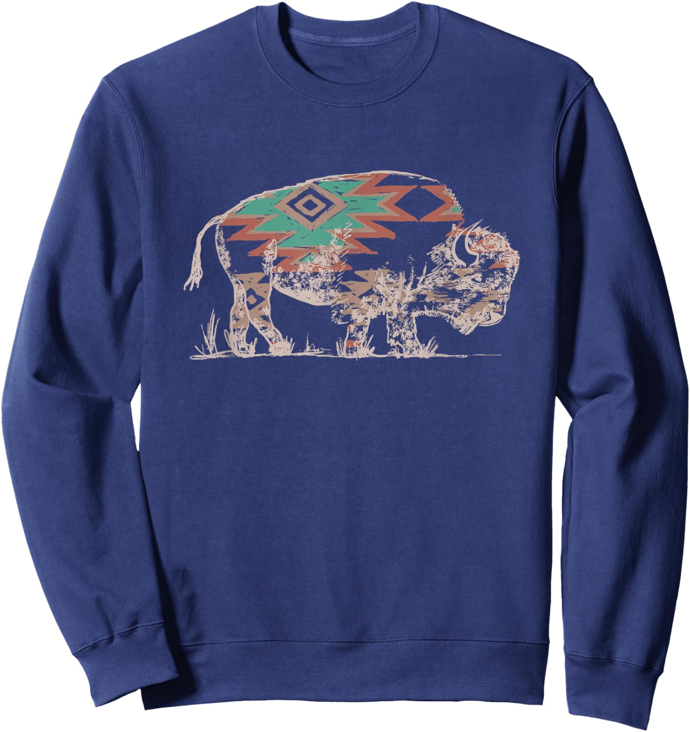 Buffalo Aztek Sweatshirt - Sweatshirt | Navy