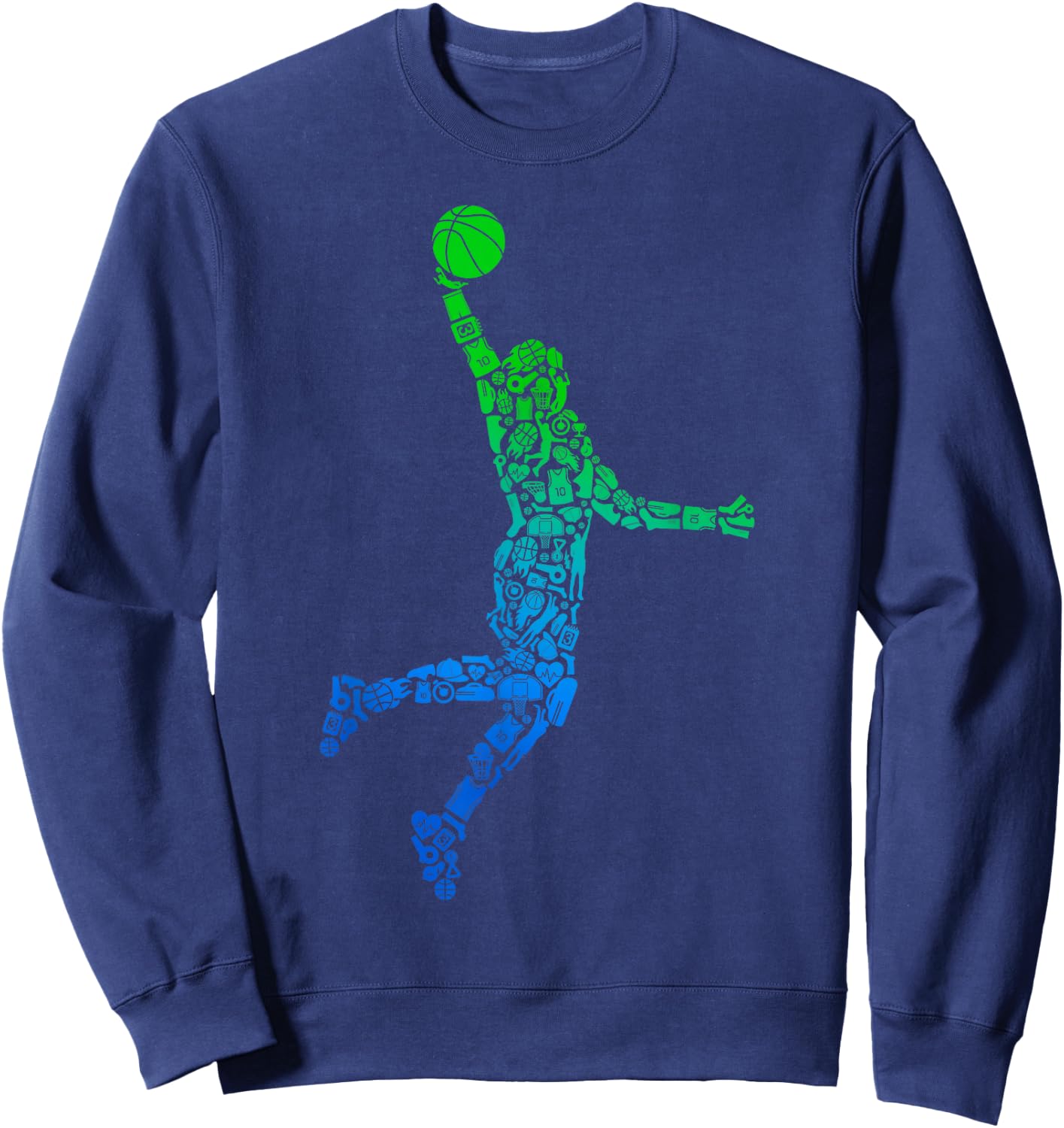 Basketballspieler Basketballer Kinder Basketball Jungen Sweatshirt - Sweatshirt | Navy