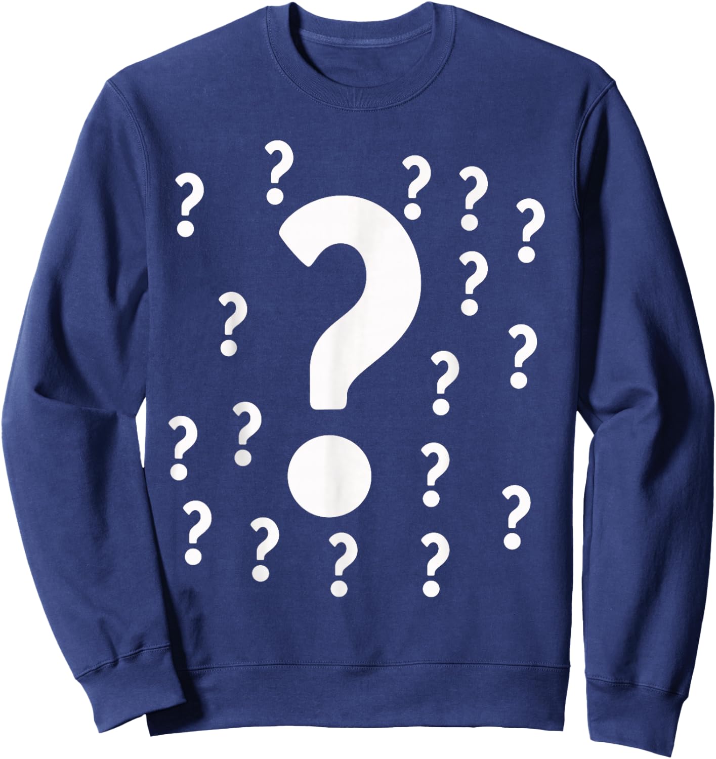 Question Marks Punctuation, Multiple Sweatshirt - Sweatshirt | Navy