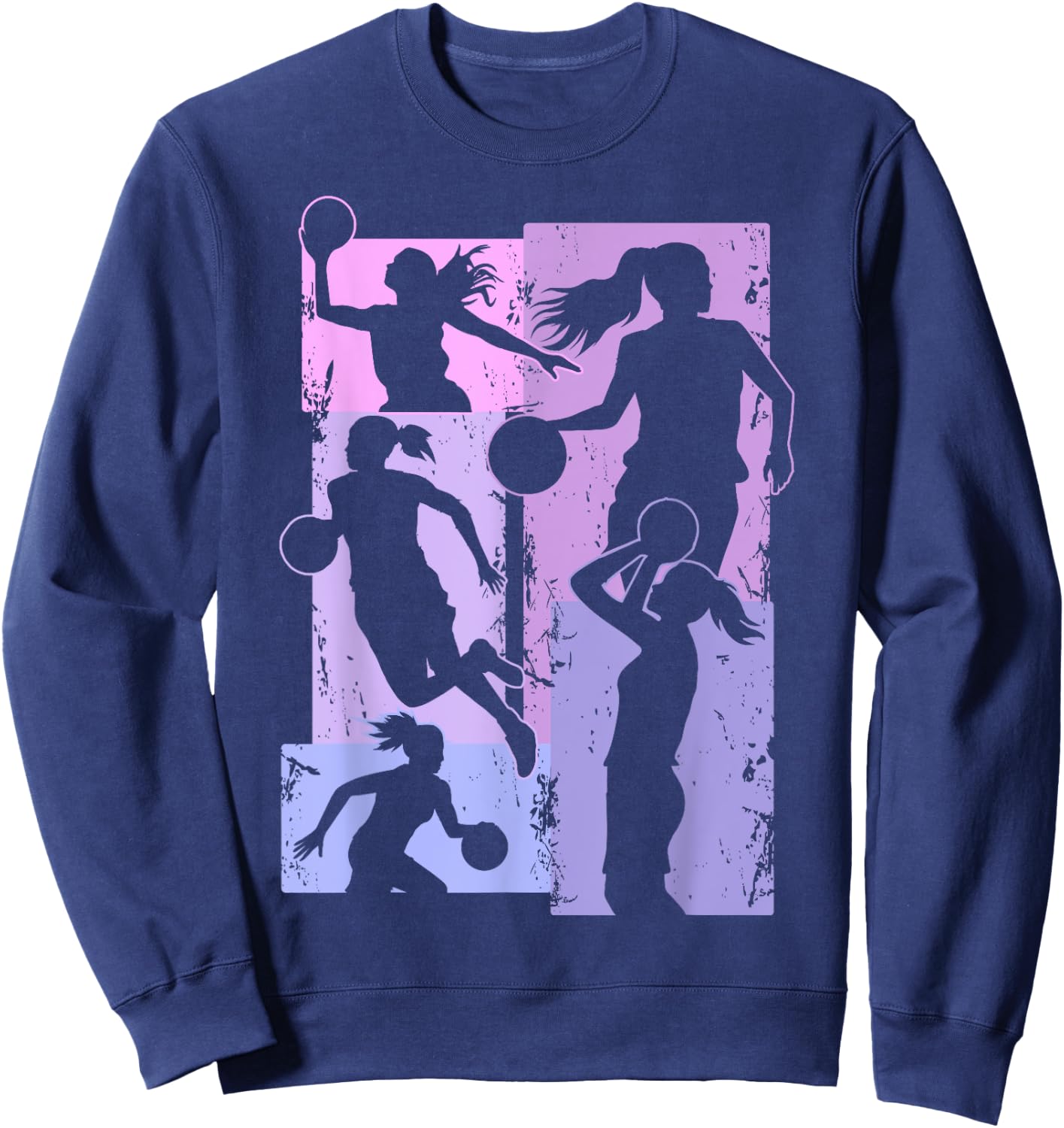 Basketball Basketball Girl Woman , Black, S Sweatshirt - Sweatshirt | Navy