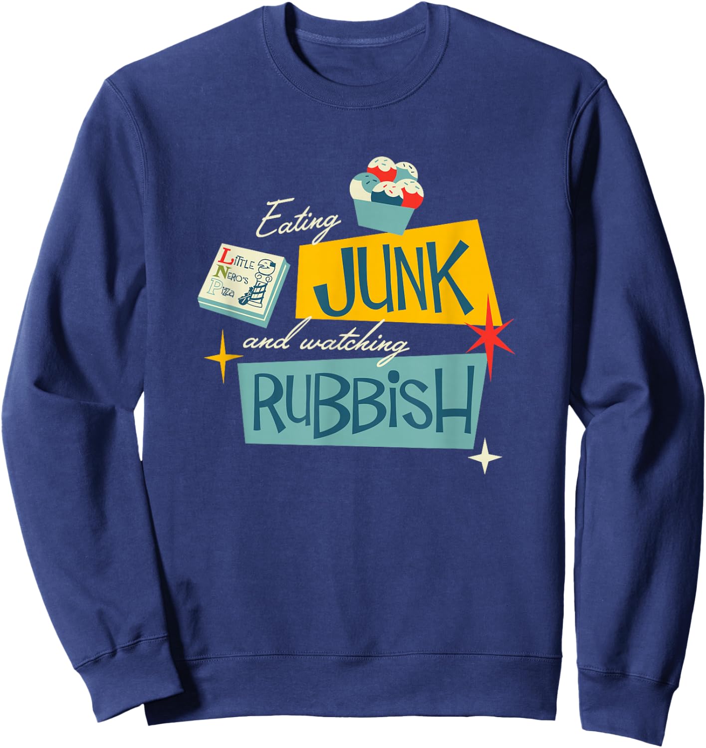 Home Alone Christmas Day Eating Junk and Watching Rubbish Sweatshirt - Sweatshirt | Navy