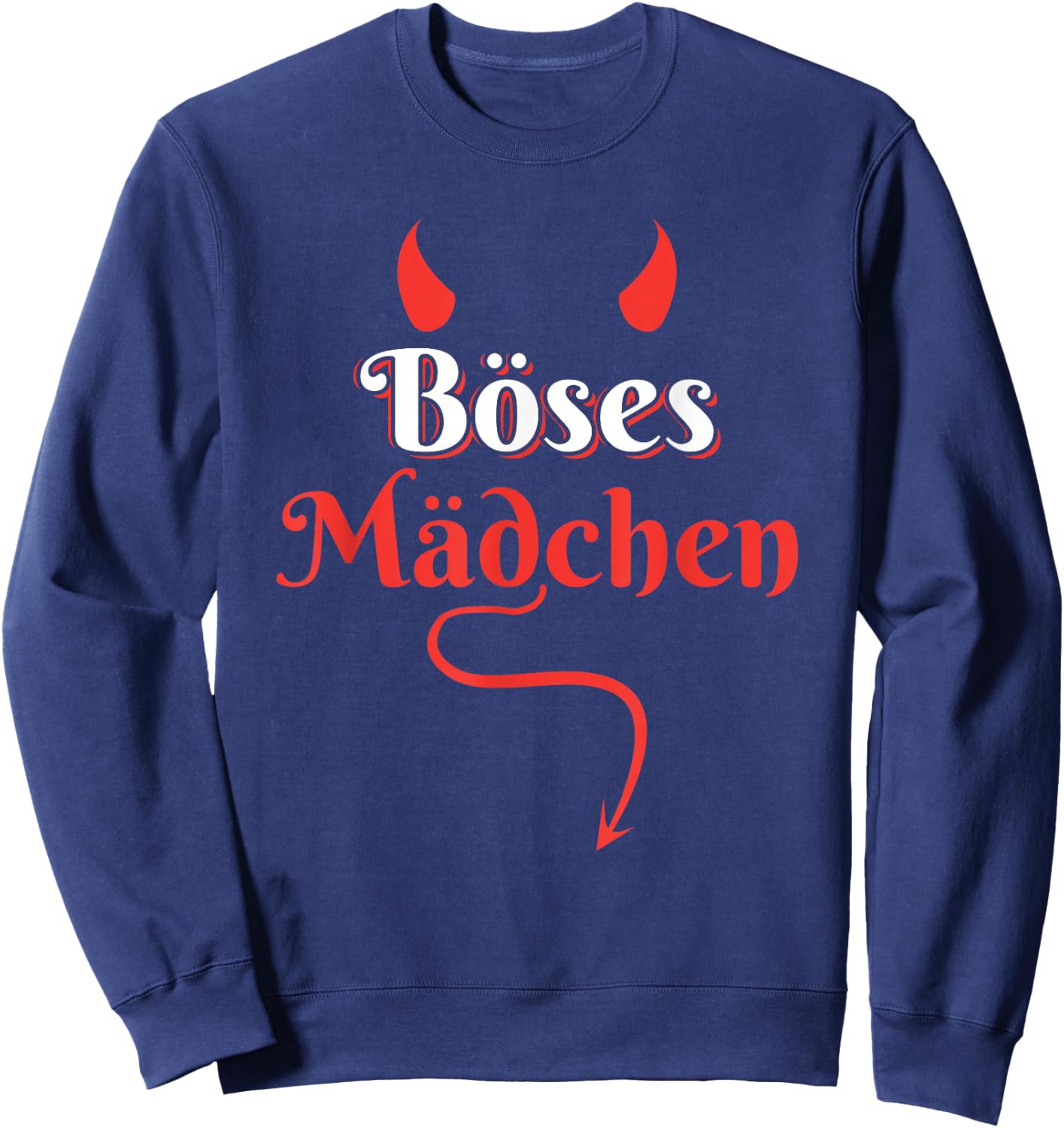 Gothic Sarkasmus Unartig Teufelchen Böses Mädchen Sweatshirt - Sweatshirt | Navy
