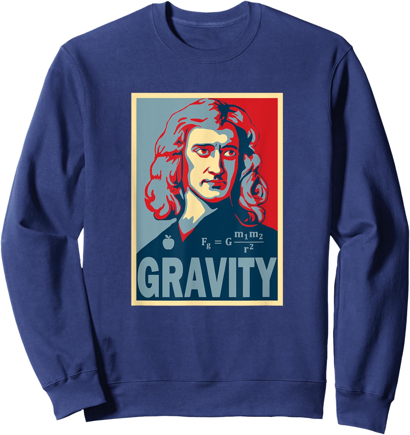 Isaac Newton Poster Style Pop Art Sweatshirt - Sweatshirt | Navy