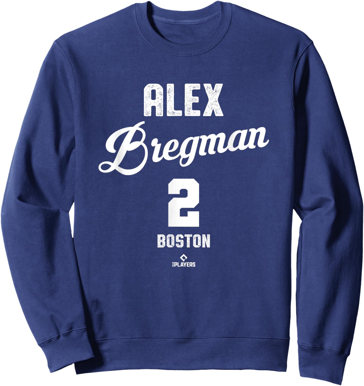 Alex Bregman 2 Boston Baseball Vintage MLBPA Sweatshirt - Sweatshirt | Navy